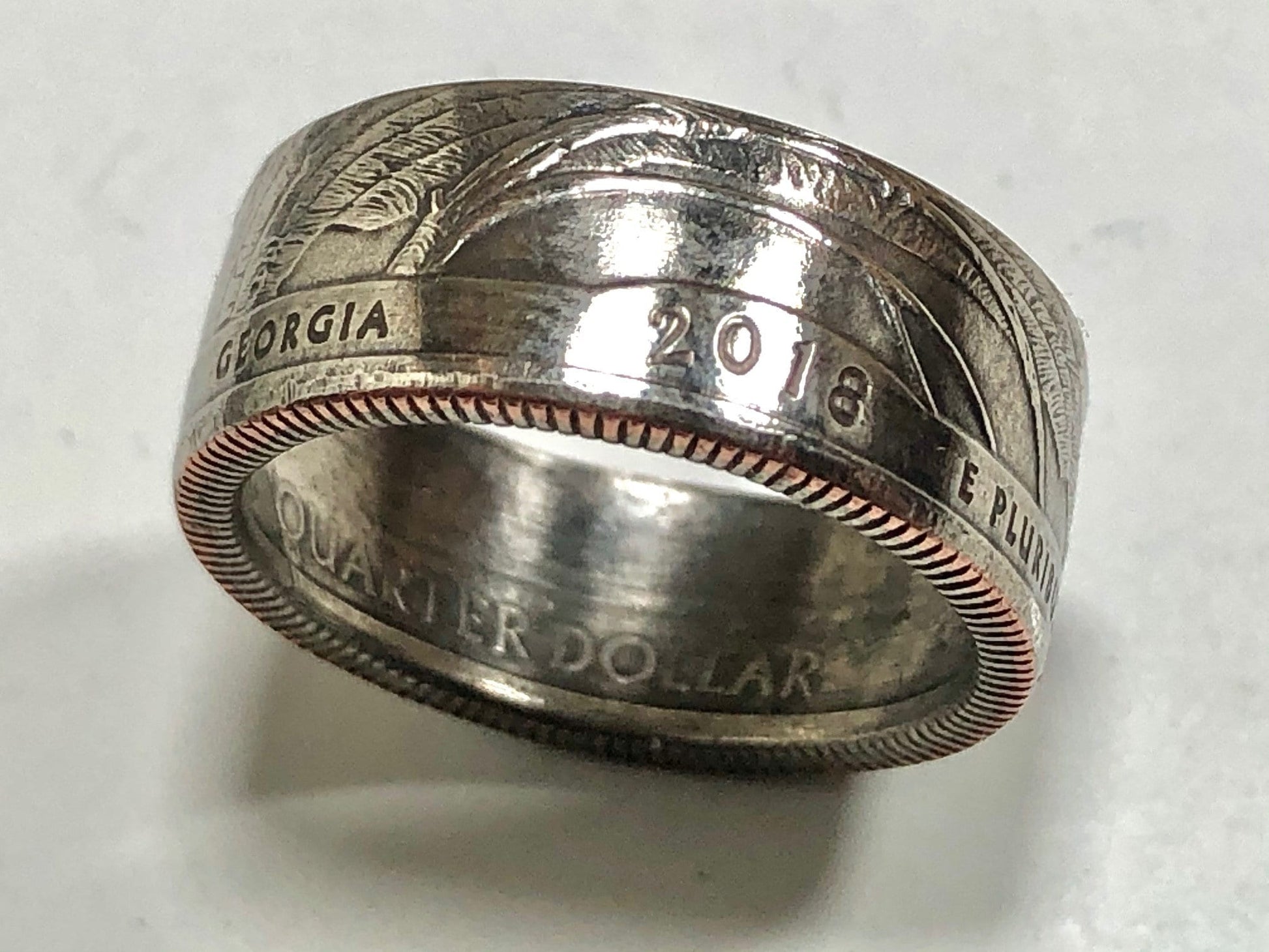 USA Ring Georgia Cumberland Island Quarter Coin Ring