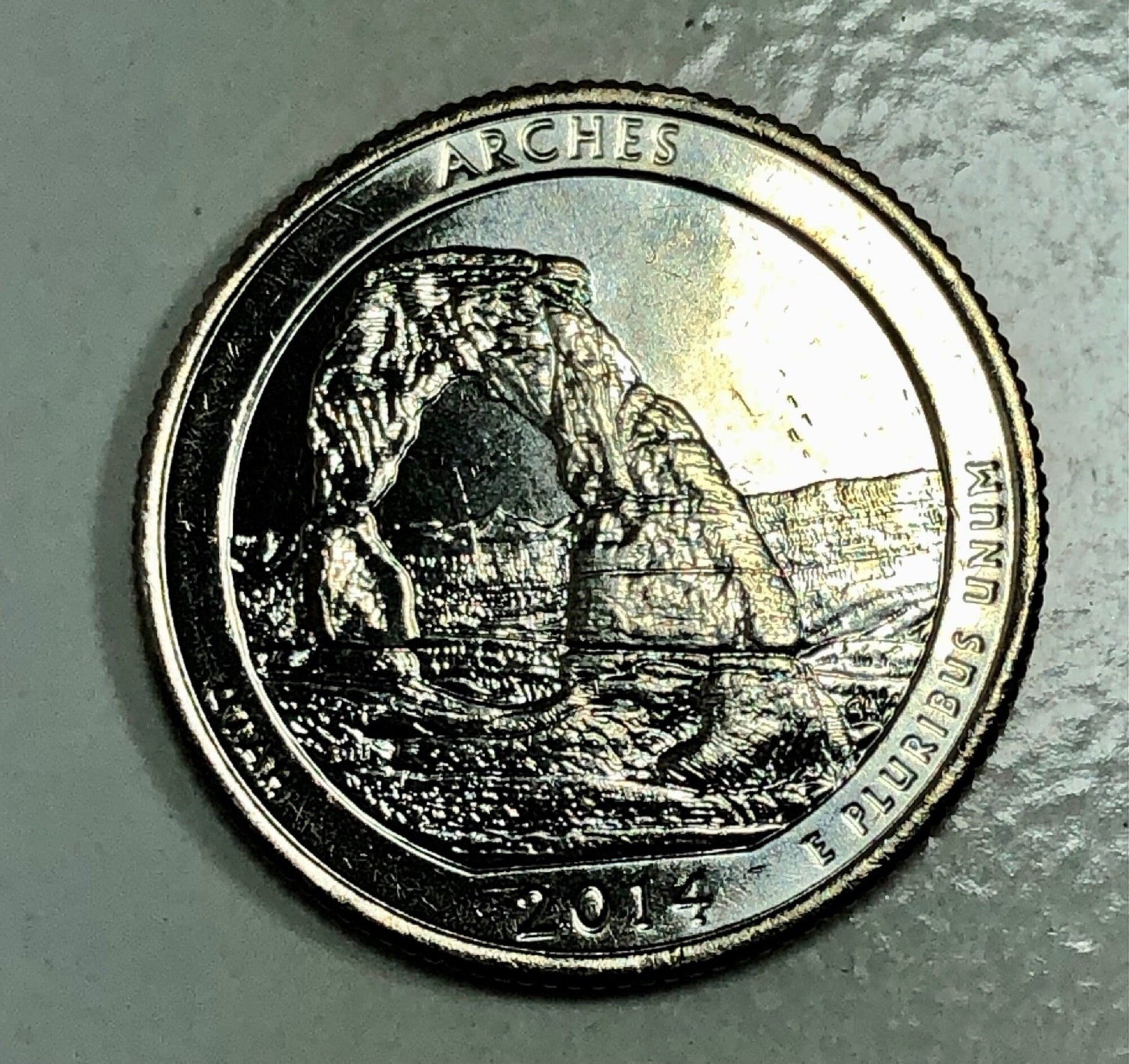 USA Ring Utah Arches National Park Quarter Coin Ring