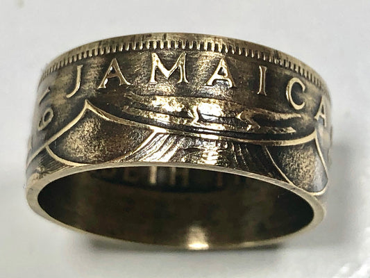 Jamaica Ring One Penny Jamaican Coin Ring Handmade Personal Jewelry Ring Gift For Friend Coin Ring Gift For Him Her World Coin Collector