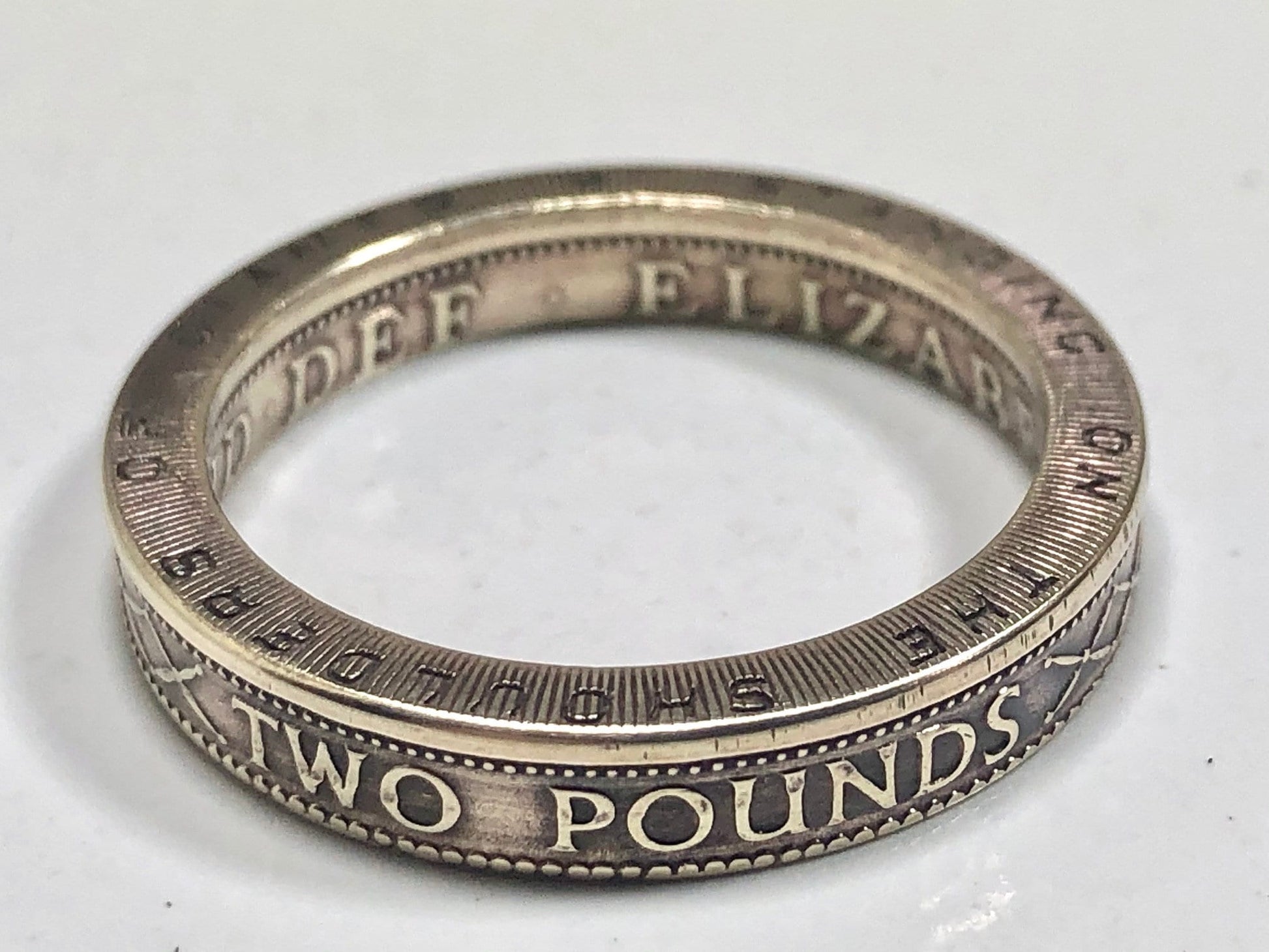 Britain Ring British United Kingdom Two Pound Handmade Custom Ring For Gift For Friend Coin Ring Gift For Him Her World Coin Collector