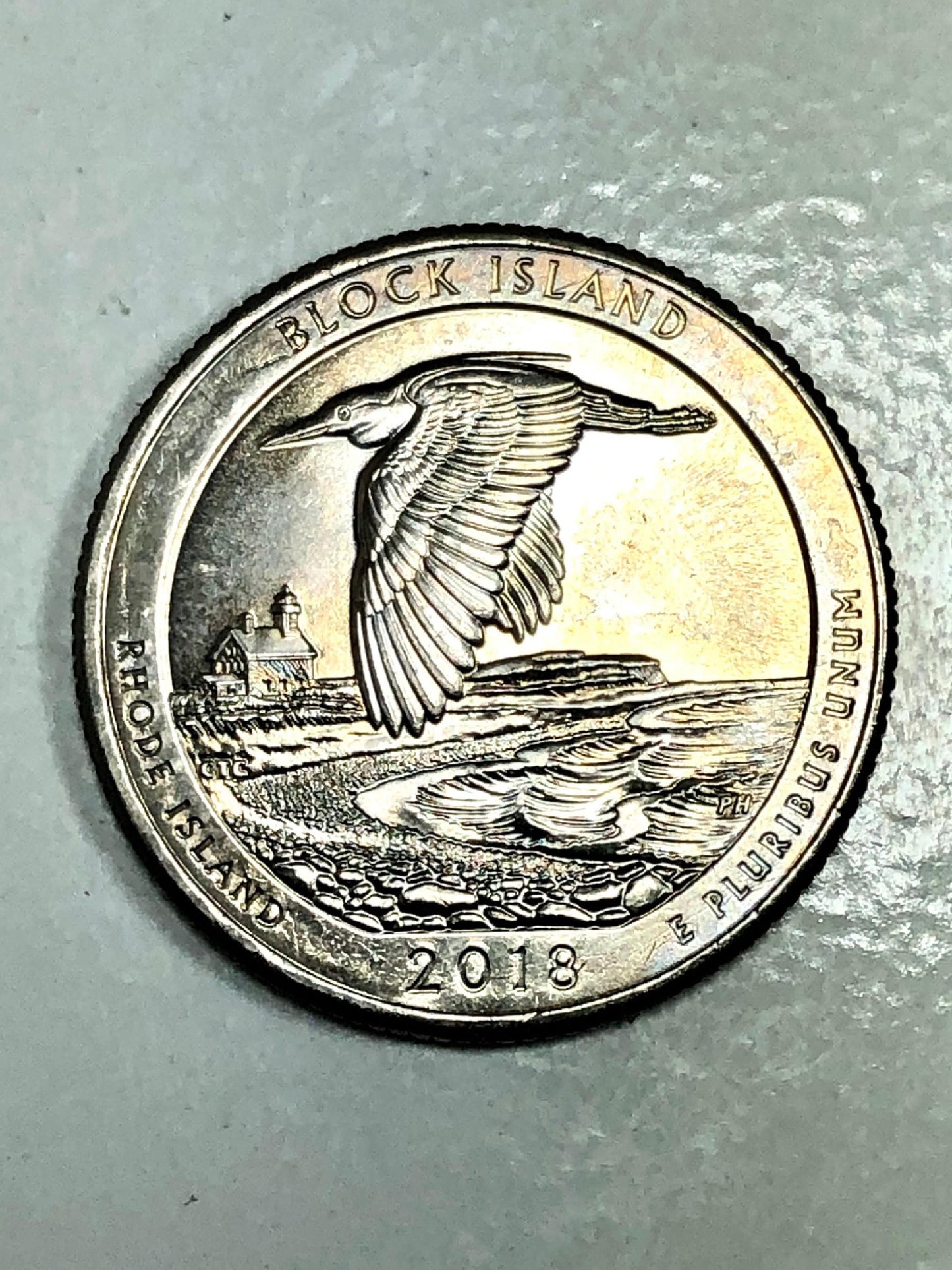 USA Ring Rhode Island Block Island National Wildlife Refuge Coin Ring