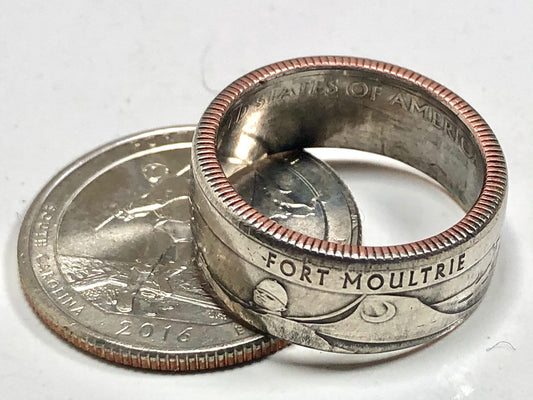 USA Ring South Carolina Fort Moultrie Sullivan’s Island Coin Ring