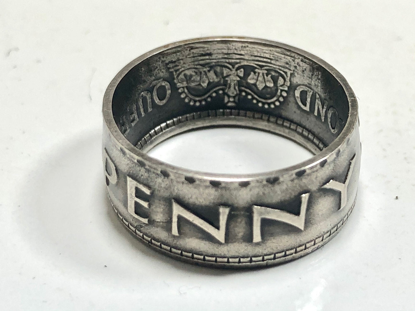 Vintage Fiji One Penny Fijian Coin Ring HandMade in Canada