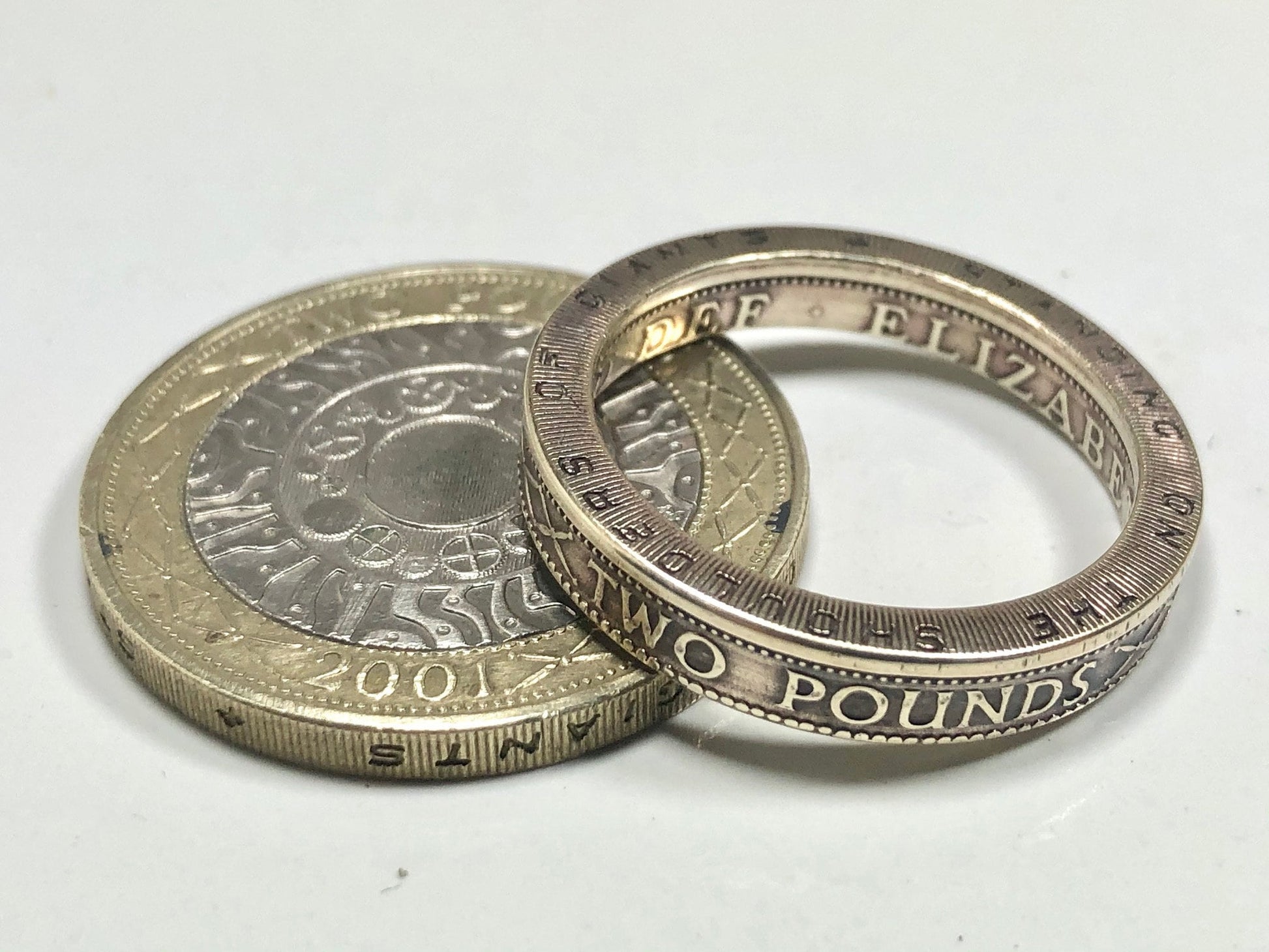 Britain Ring British United Kingdom Two Pound Handmade Custom Ring For Gift For Friend Coin Ring Gift For Him Her World Coin Collector