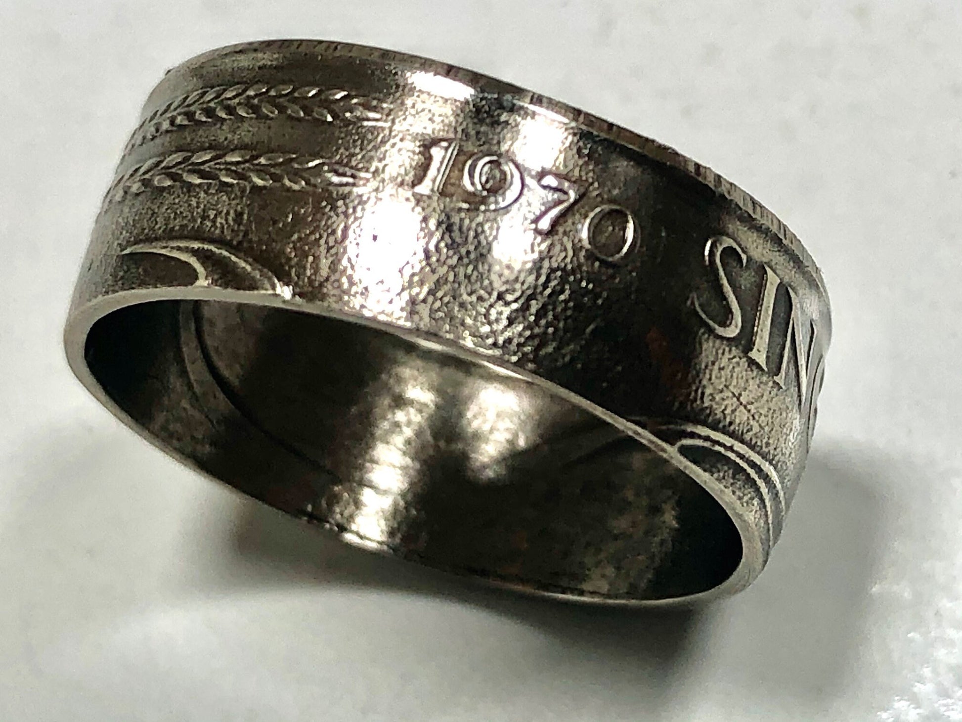 Singapore Coin Ring 20 Cent Handmade Personal Jewelry Ring Charm Gift For Friend Coin Ring Gift For Him Her World Coin Collector