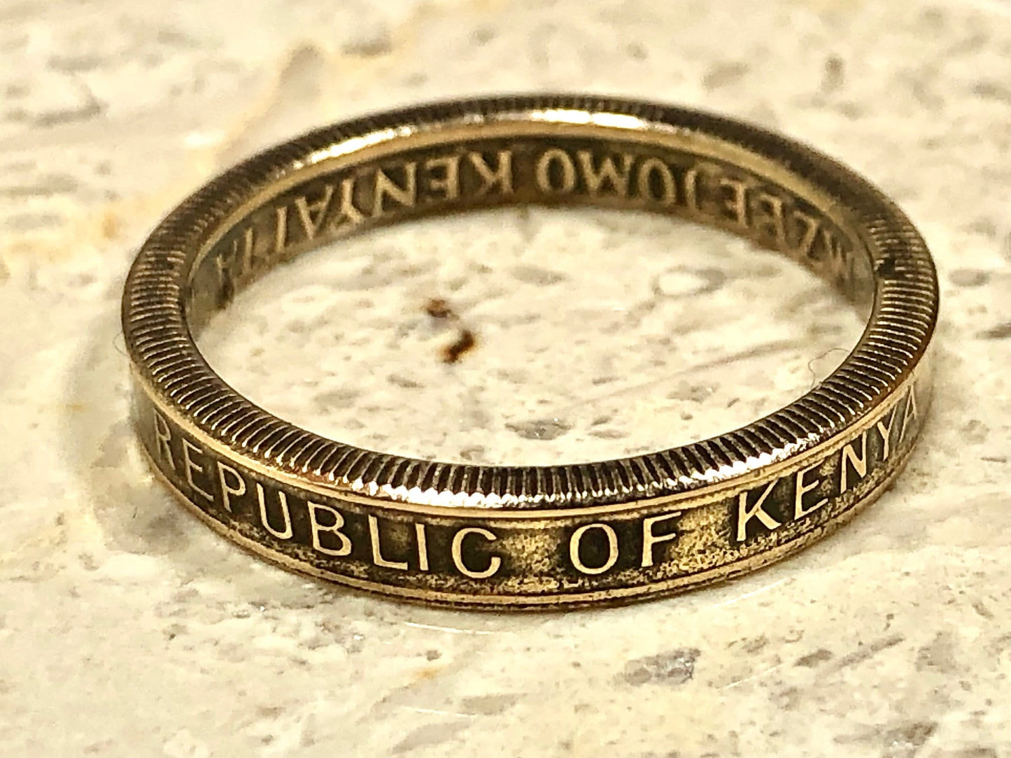 Republic of Kenya Ring Vintage Kenyan 10 Shilling Ring Handmade Jewelry Gift For Friend Coin Ring Gift For Him Her World Coin Collector