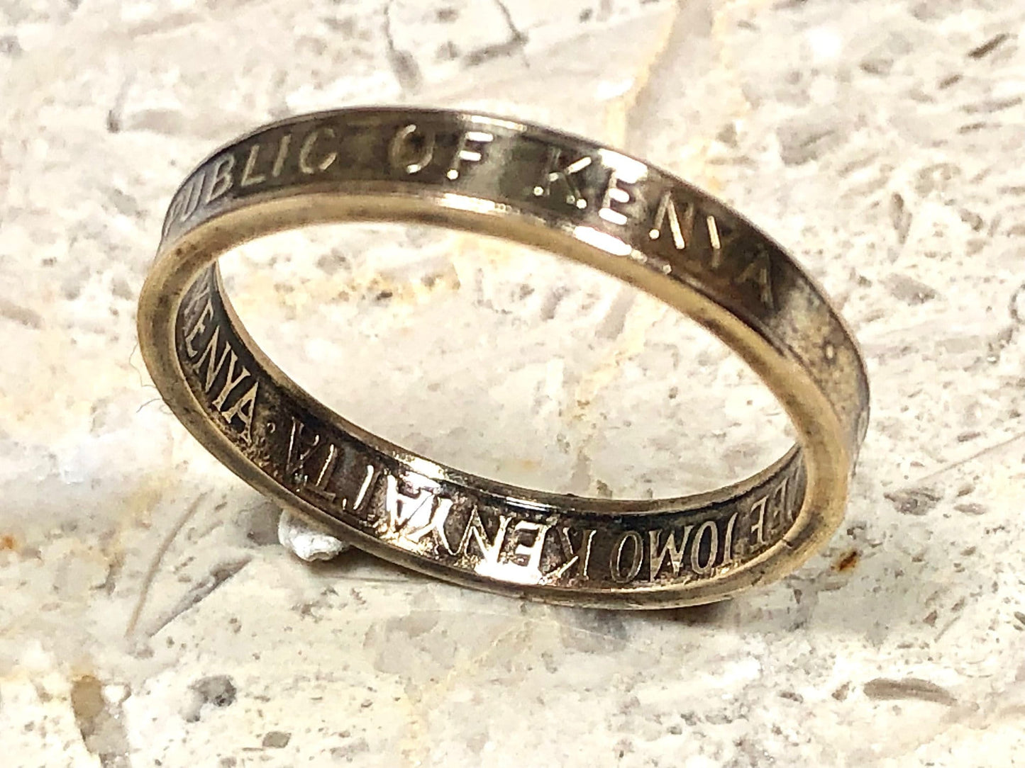 Republic of Kenya Ring Vintage Kenyan 10 Shilling Ring Handmade Jewelry Gift For Friend Coin Ring Gift For Him Her World Coin Collector