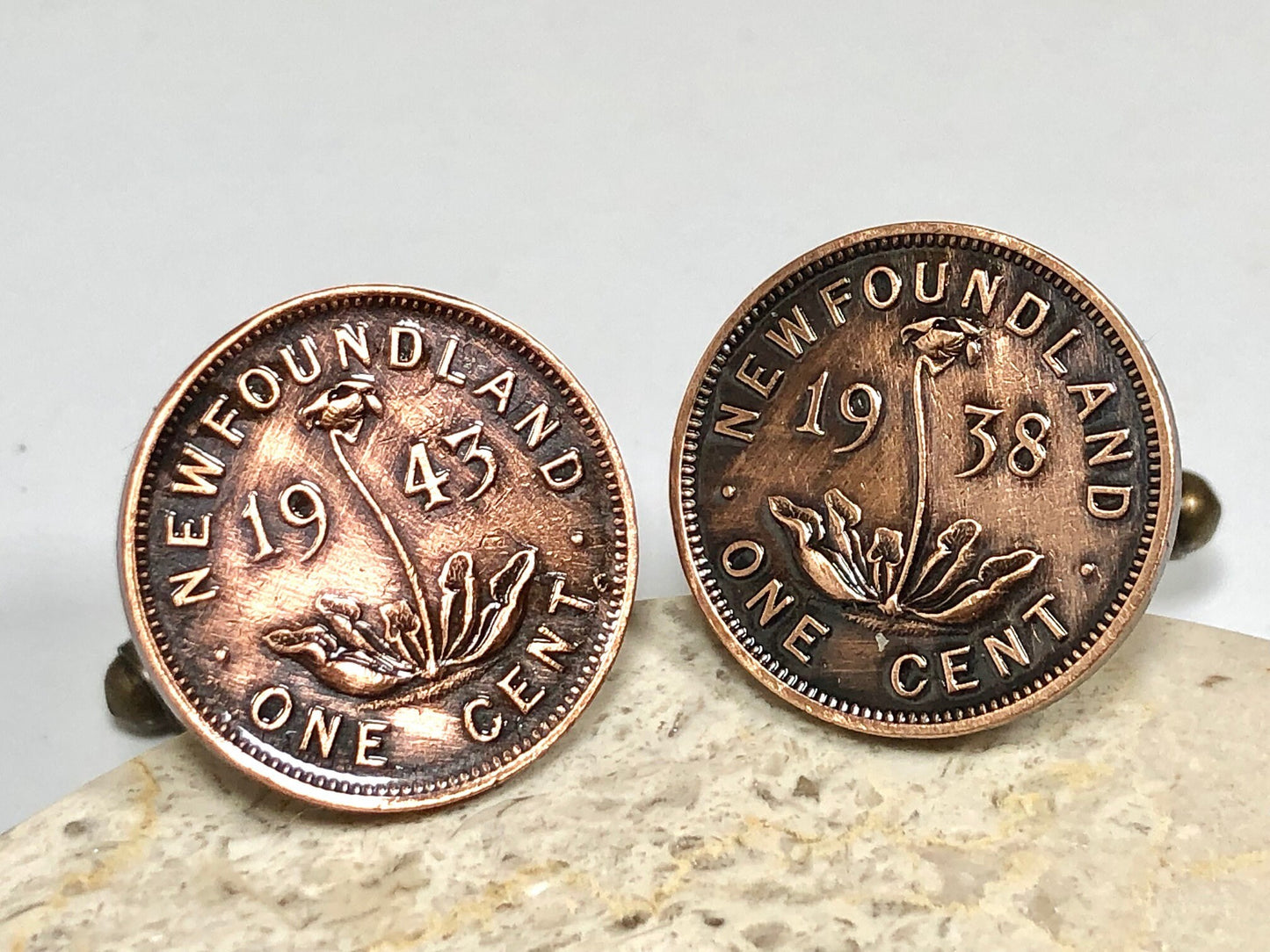 Newfoundland Penny Coin Cuff Links, Canada, NFLD Cufflinks Handmade Custom Made Gift For Friend Coin Gift For Him Coin Collector World Coins