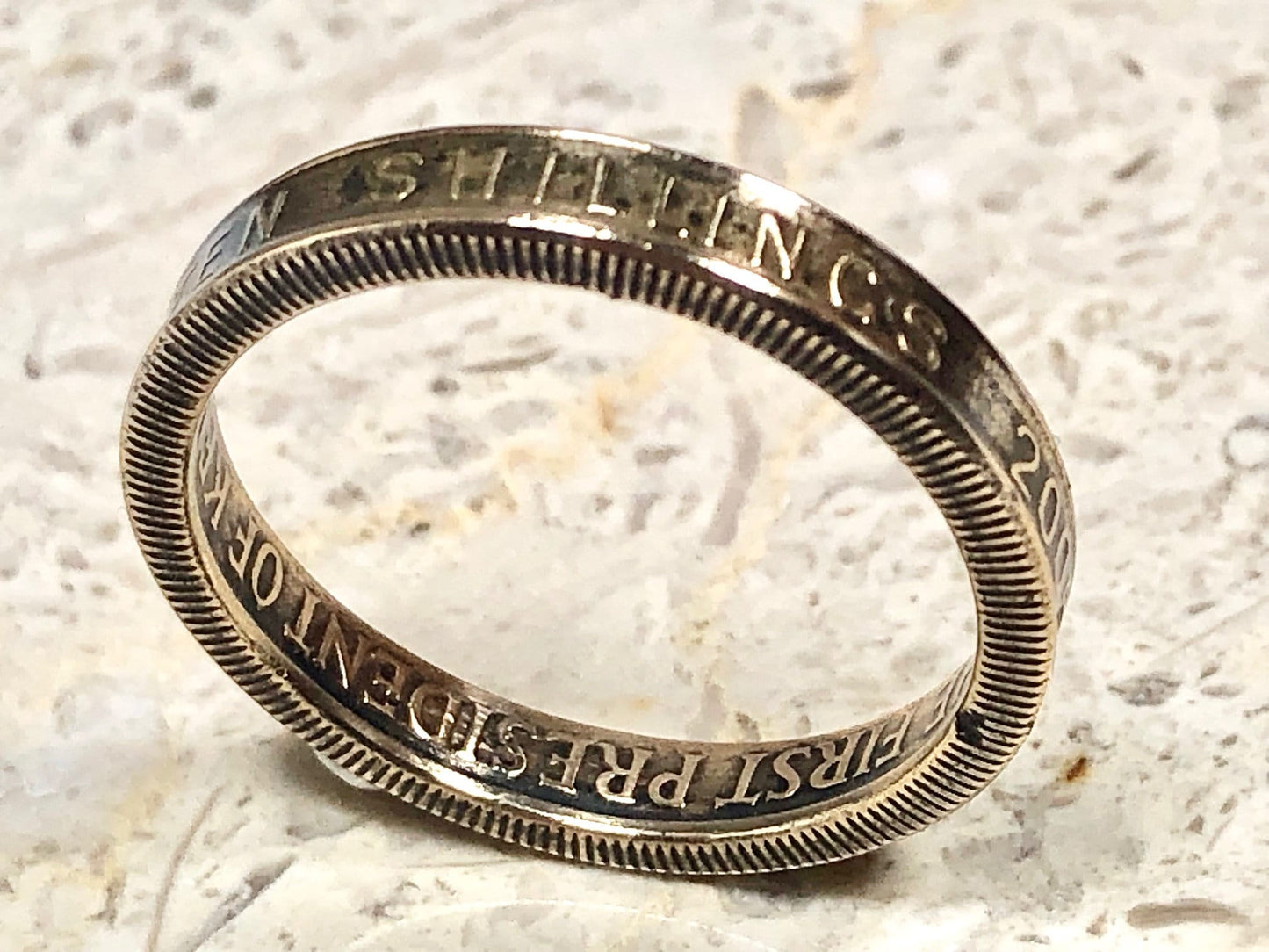 Republic of Kenya Ring Vintage Kenyan 10 Shilling Ring Handmade Jewelry Gift For Friend Coin Ring Gift For Him Her World Coin Collector