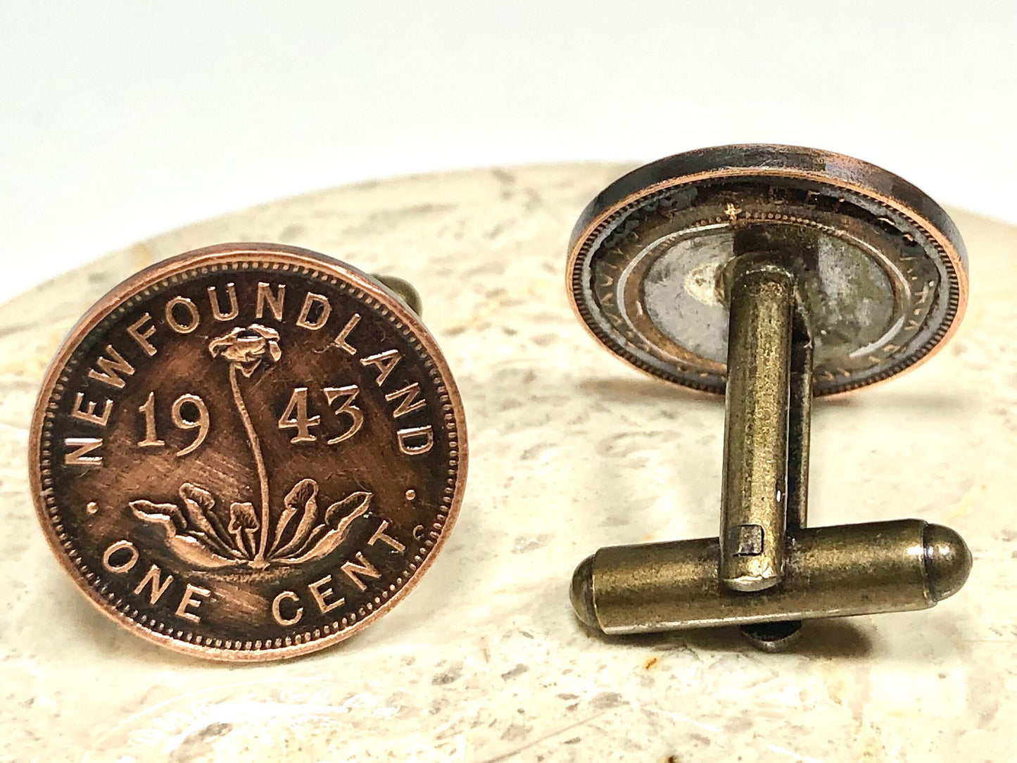 Newfoundland Penny Coin Cuff Links, Canada, NFLD Cufflinks Handmade Custom Made Gift For Friend Coin Gift For Him Coin Collector World Coins