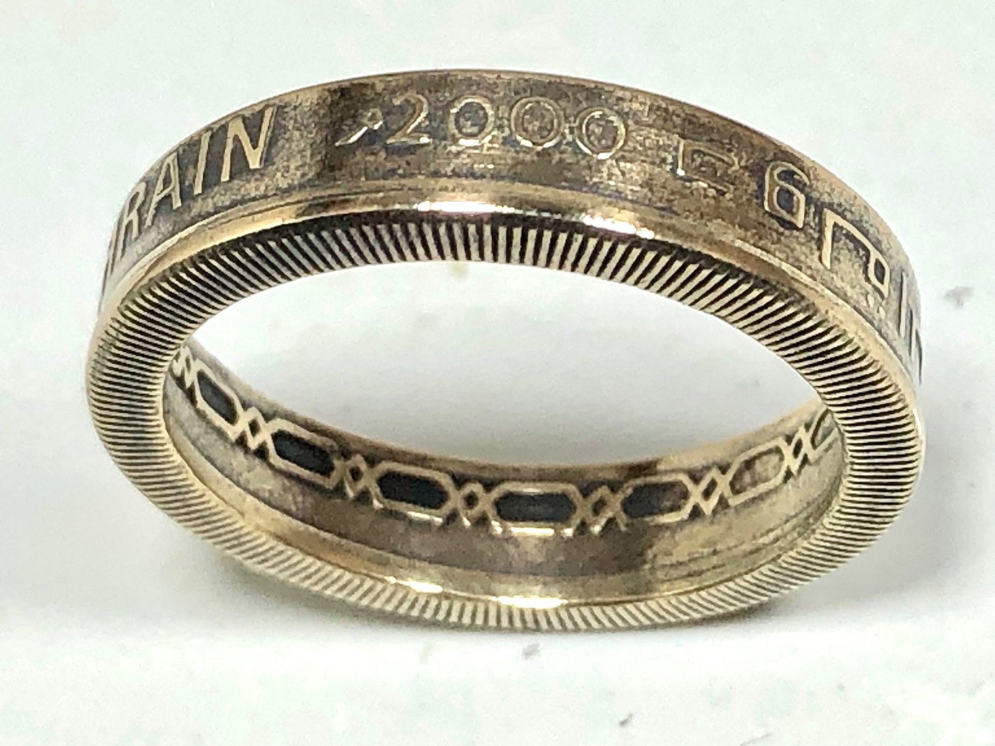 Vintage Bahrain Ring Bahrainis 100 Fils Handmade Personal Jewelry Ring Gift For Friend Coin Ring Gift For Him Her World Coin Collector