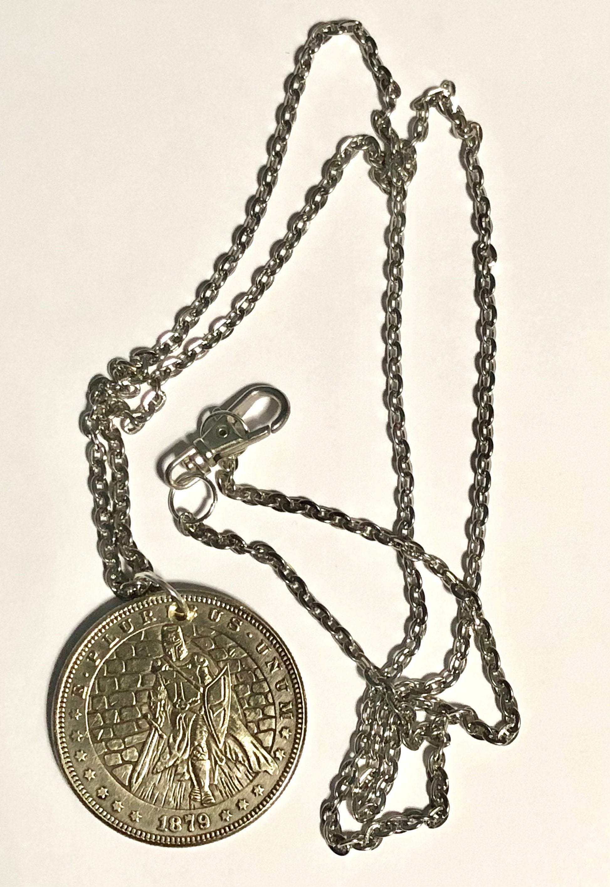 Knights of the Templar Crusader Medallion Coin Pendant Necklace Custom Made Vintage Novelty Coins USA Morgan Dollar Eagle - Coin Enthusiast
