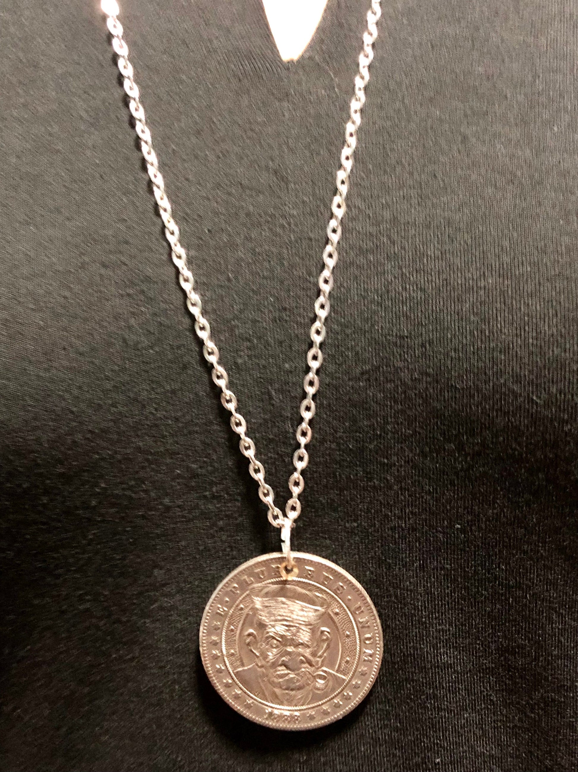 Old Sailor Man Medallion Coin Pendant Necklace Custom Made Vintage Novelty Coins USA Morgan Dollar Eagle - Coin Enthusiast