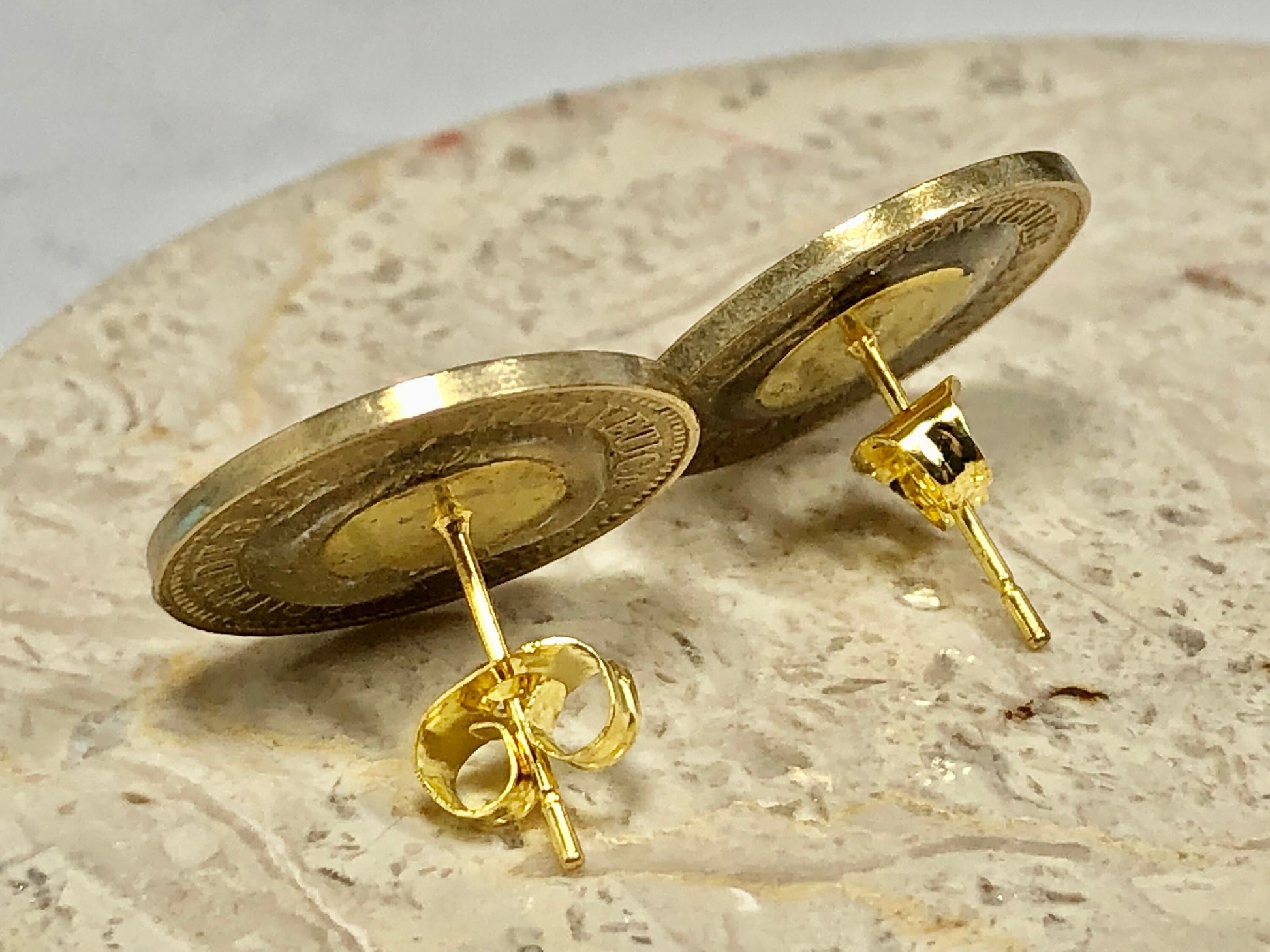 Switzerland Coin Stud Earrings Set Swiss Francs Custom Made Rare Coins Coin Enthusiast Fashion Accessory Handmade