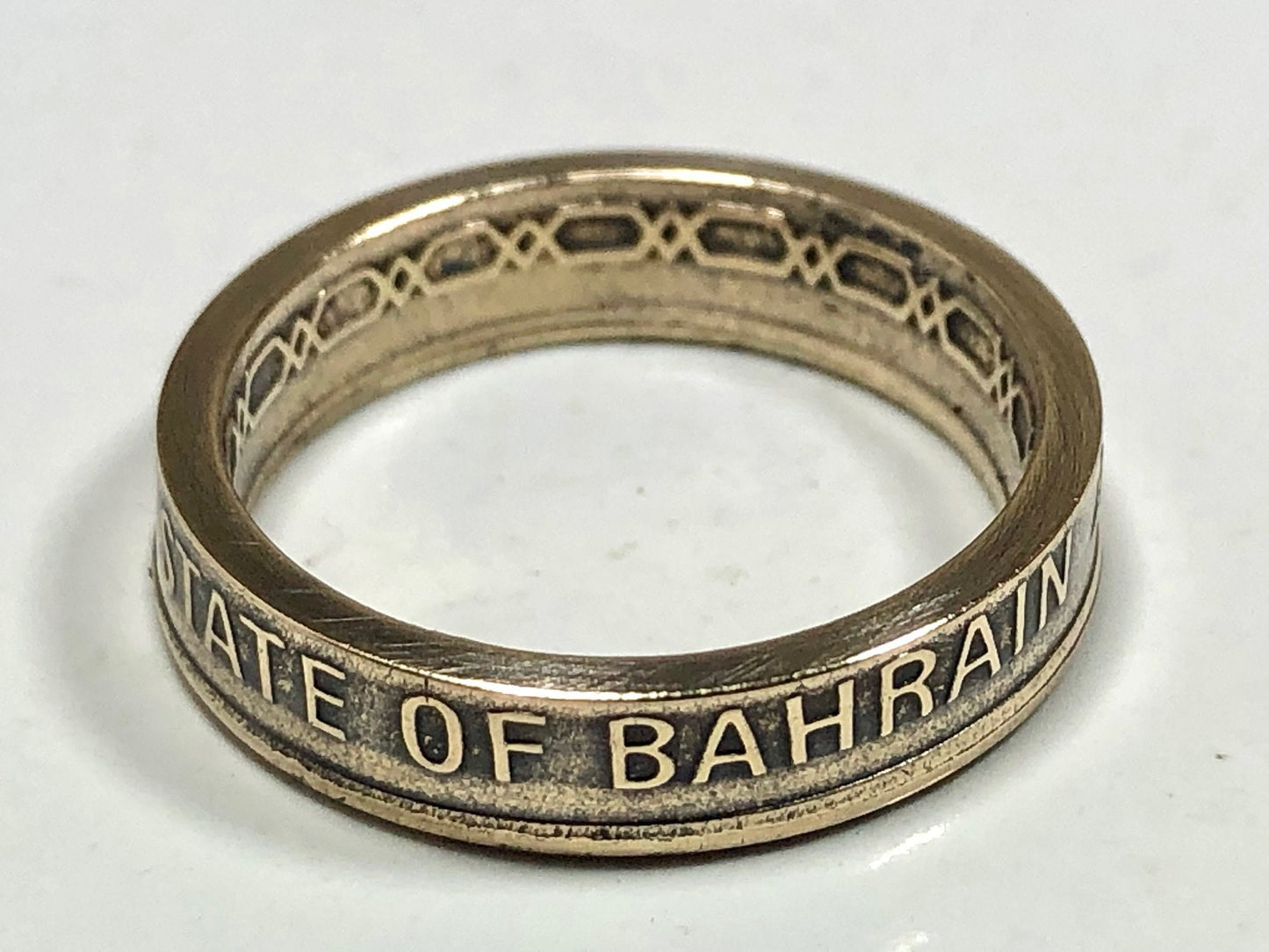Vintage Bahrain Ring Bahrainis 100 Fils Handmade Personal Jewelry Ring Gift For Friend Coin Ring Gift For Him Her World Coin Collector