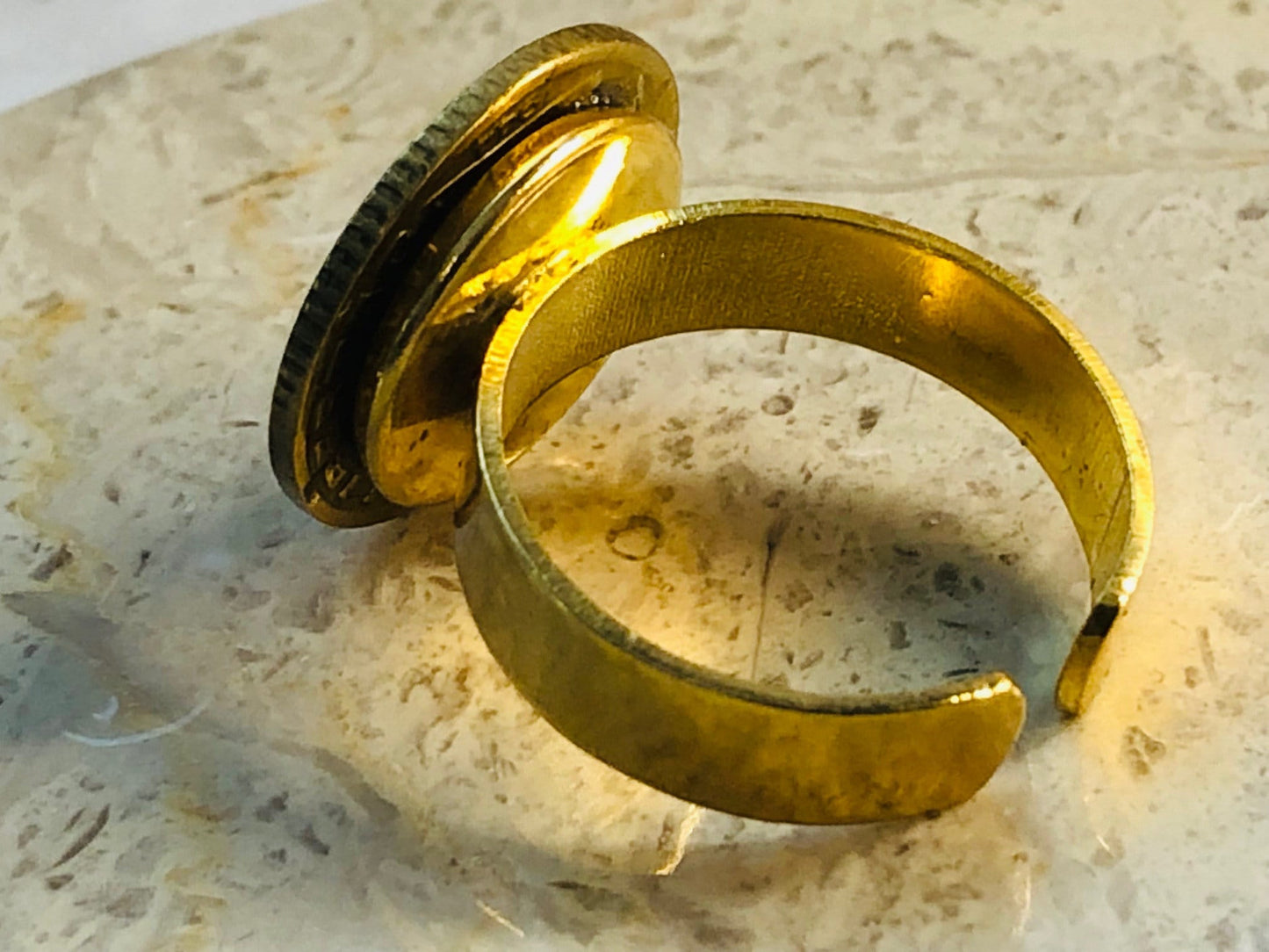 France Coin Ring French 5 Centimes Vintage Adjustable Custom Made Rare Coins Coin Enthusiast Fashion Handmade - Choose Your Year