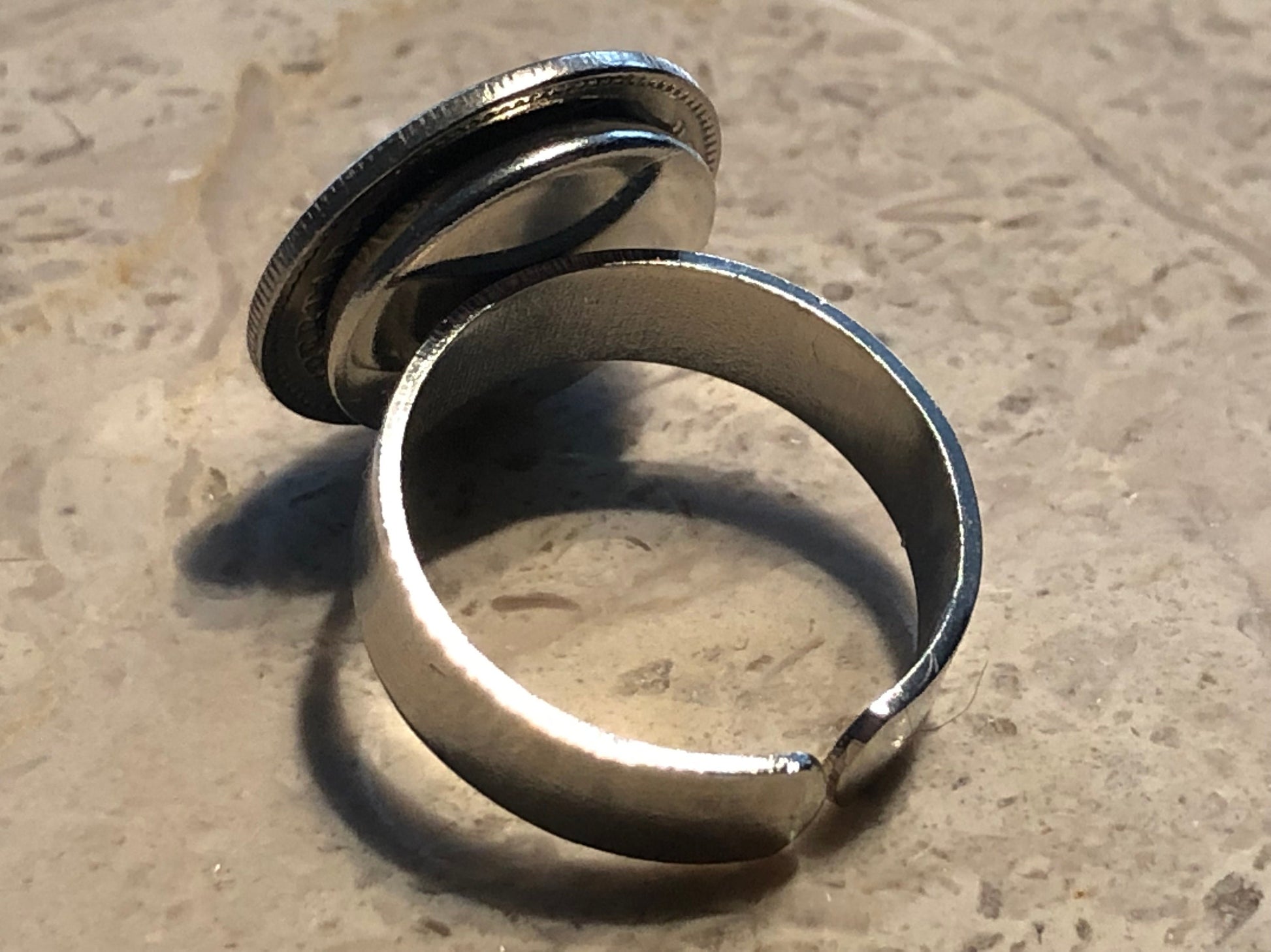 Bermuda Coin Ring Bermy 10 Cents Vintage Adjustable Custom Made Rare Coins Coin Enthusiast Fashion Accessory Handmade