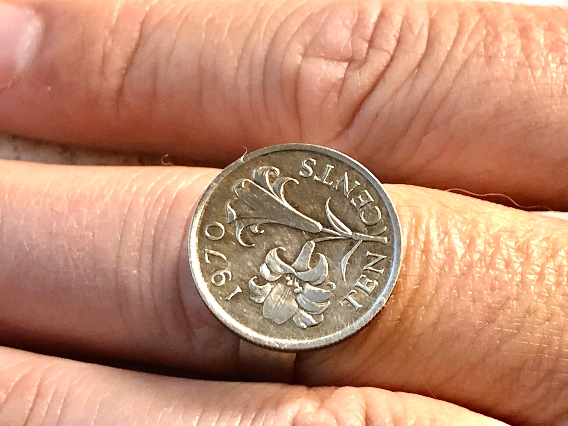 Bermuda Coin Ring Bermy 10 Cents Vintage Adjustable Custom Made Rare Coins Coin Enthusiast Fashion Accessory Handmade