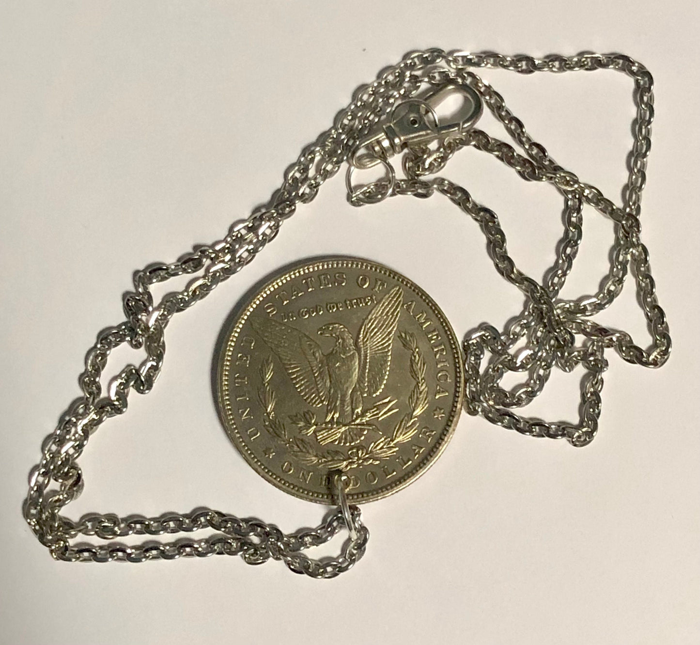 Old Sailor Man Medallion Coin Pendant Necklace Custom Made Vintage Novelty Coins USA Morgan Dollar Eagle - Coin Enthusiast