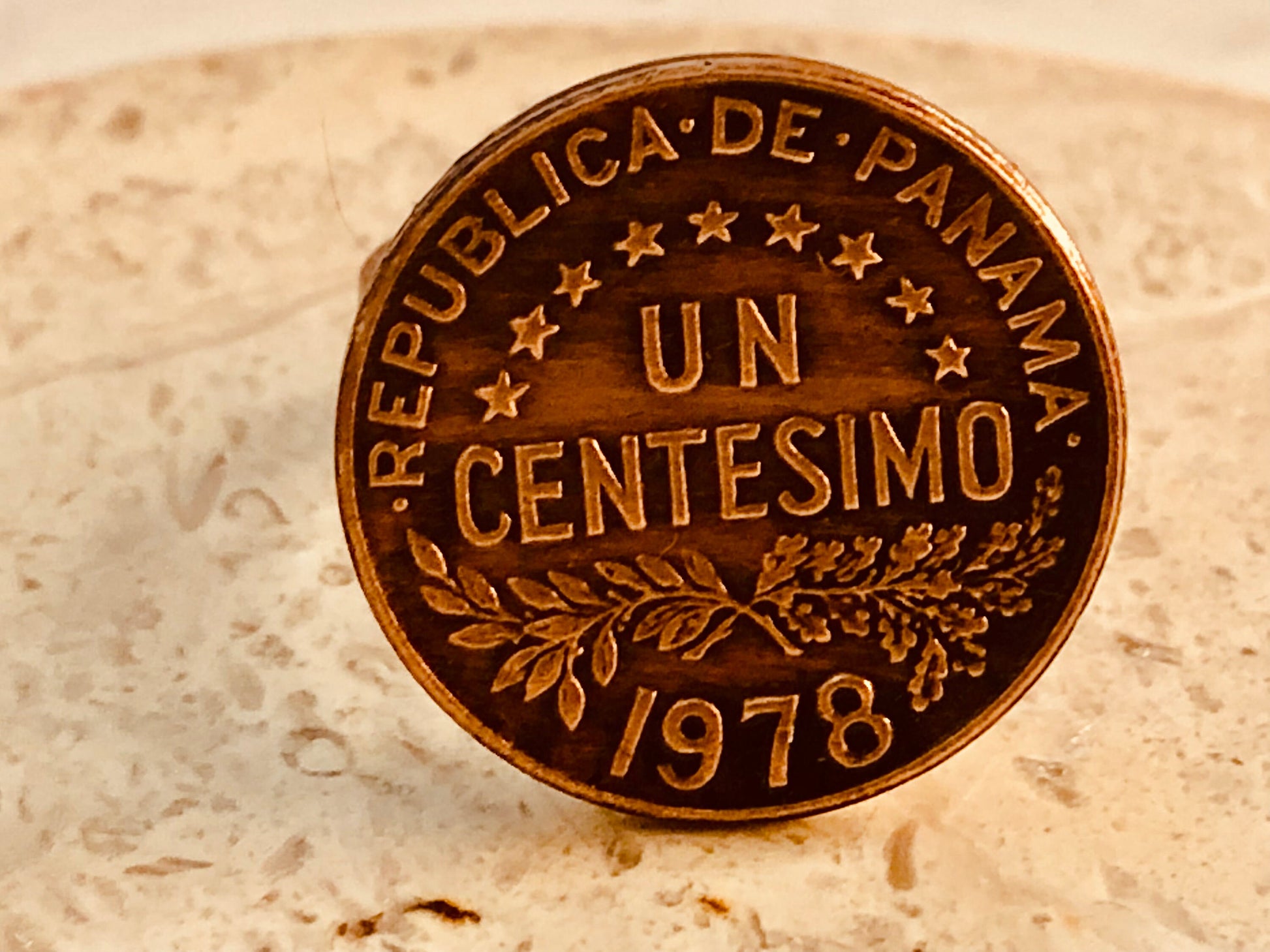 Panama Coin Ring One Centesimo Panamanian One Cent Adjustable Custom Vintage and Rare Coins Coin Enthusiast - Handmade