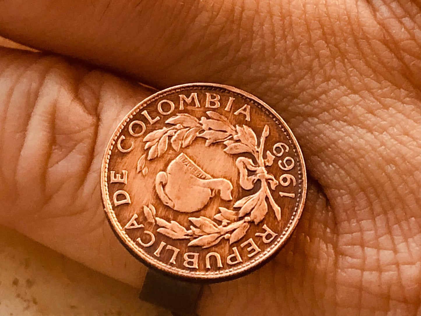 Colombia Coin Ring Columbian Centavos Adjustable Custom Vintage and Rare Coins Coin Enthusiast - Fashion Accessory Handmade