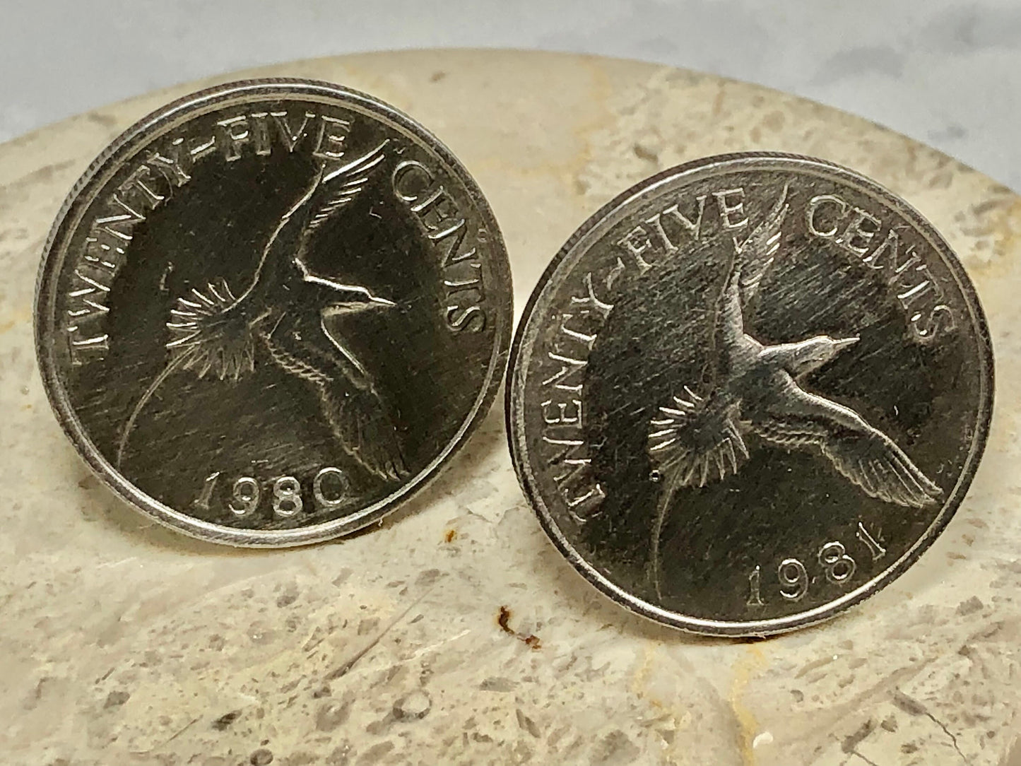 Bermuda Coin Cufflinks 25 Cents Custom Made Rare Coins Vintage Handmade Jewelry Gift Friend Charm For Him Her World Coin Collector