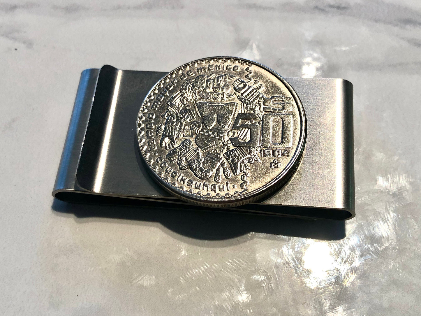 World Coin Money Clip Mexico Ireland England Australia Personal Vintage Handmade Jewelry Gift Friend Charm For Him Her World Coin Collector