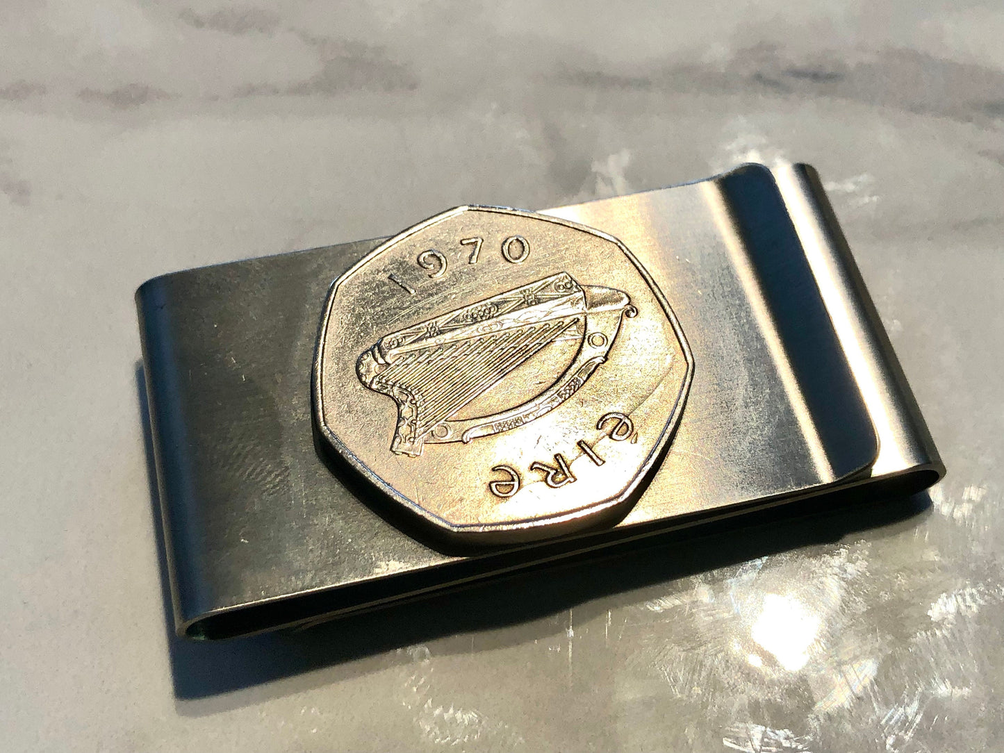 World Coin Money Clip Mexico Ireland England Australia Personal Vintage Handmade Jewelry Gift Friend Charm For Him Her World Coin Collector