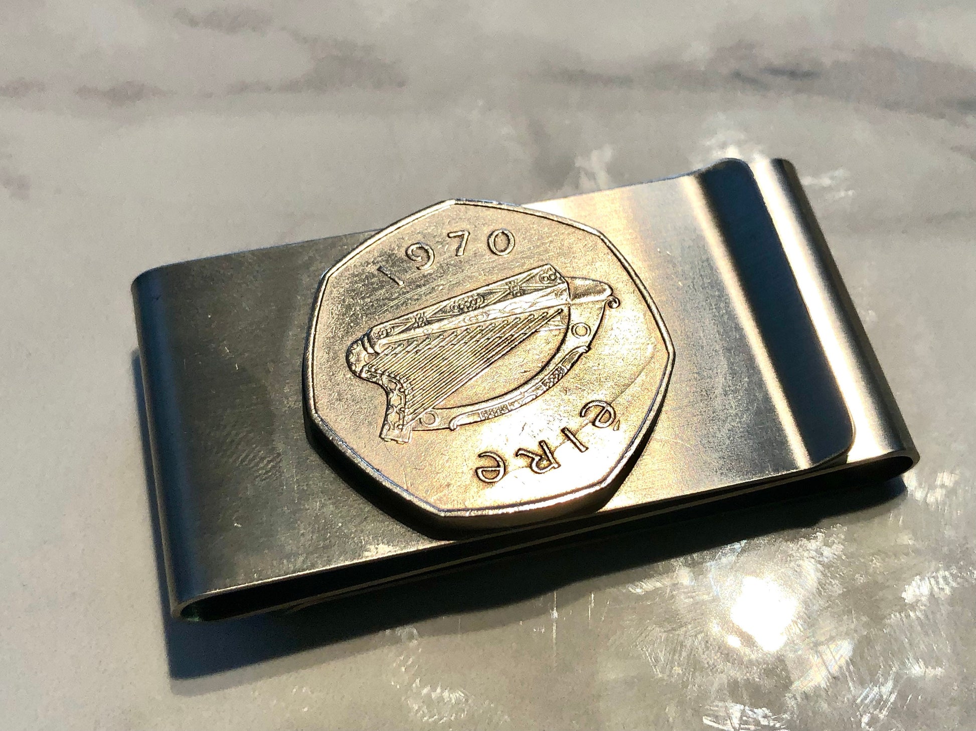 World Coin Money Clip Mexico Ireland England Australia Personal Vintage Handmade Jewelry Gift Friend Charm For Him Her World Coin Collector