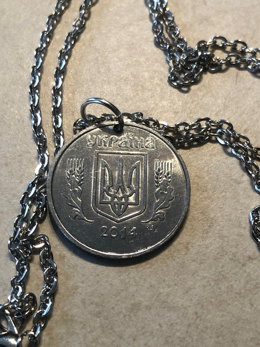 Ukraine Coin Necklace Jewelry 5 Konihok Ukrainian Coin Pendant Vintage Necklace Custom Made Rare coins - Coin Enthusiast - Fashion Accessory