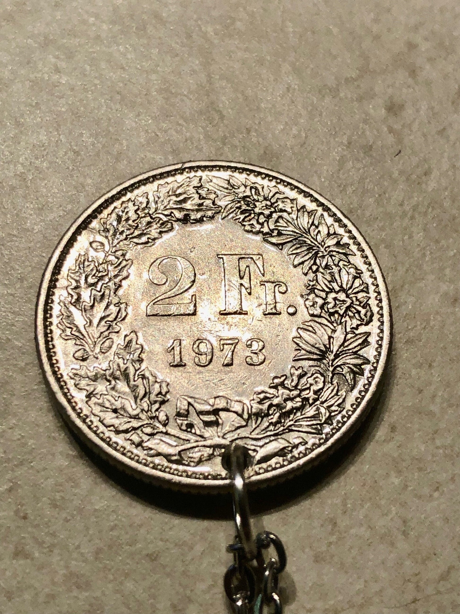 Switzerland Pendant Necklace Swiss 2 Franc Coin Personal Old Vintage Handmade Jewelry Gift Friend Charm For Him Her World Coin Collector