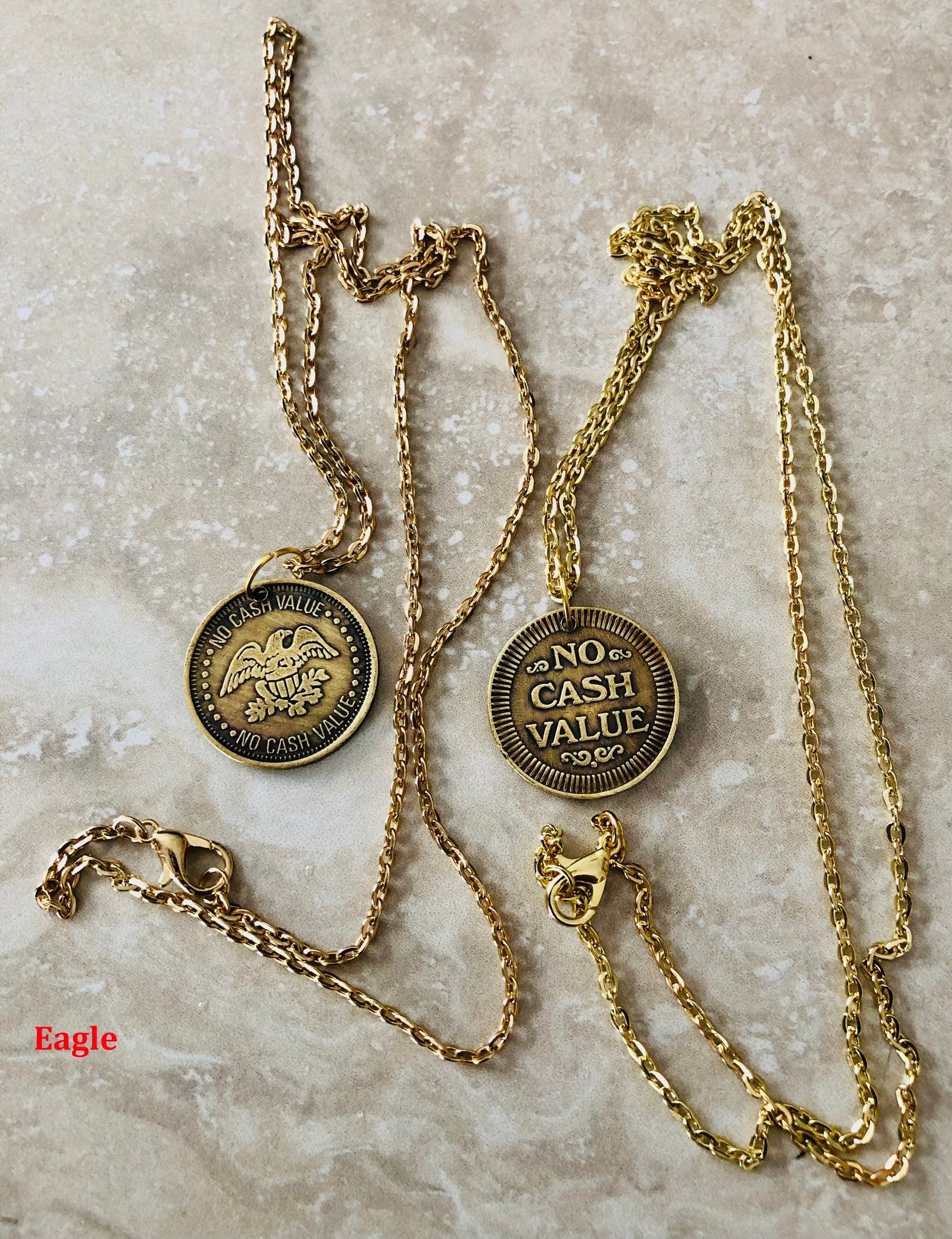 Nude Token Coin Novelty Personal Necklace Personal Necklace Old Vintage Handmade Jewelry Gift Friend Charm For Him Her World Coin Collector