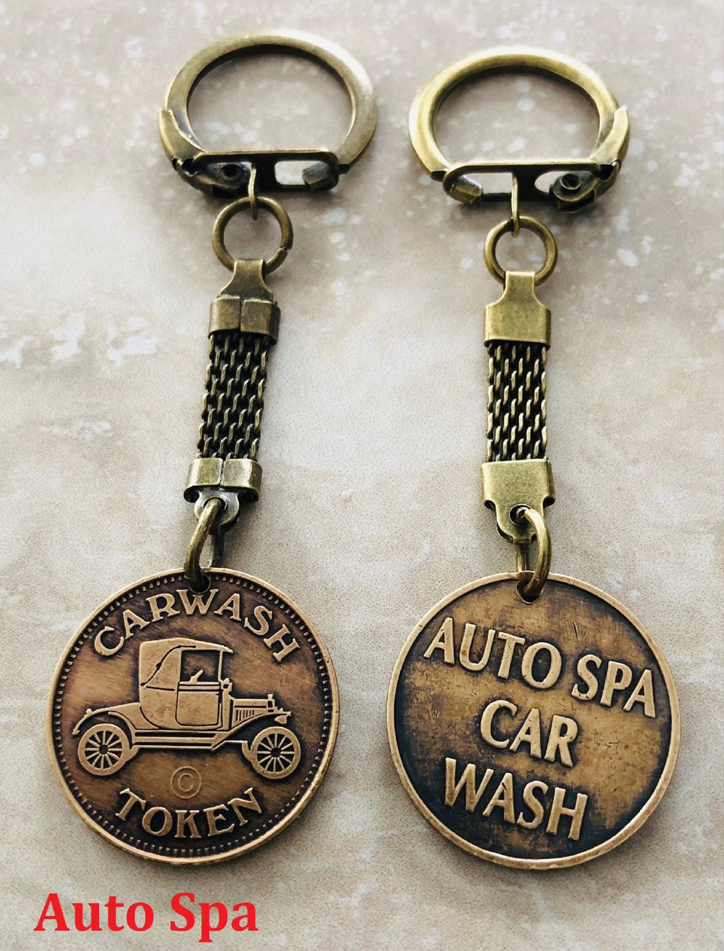 Car Wash Parking Tokens Coin Pendant Necklace Good Luck Vintage Rare Tokens - Coin Enthusiast - Handmade