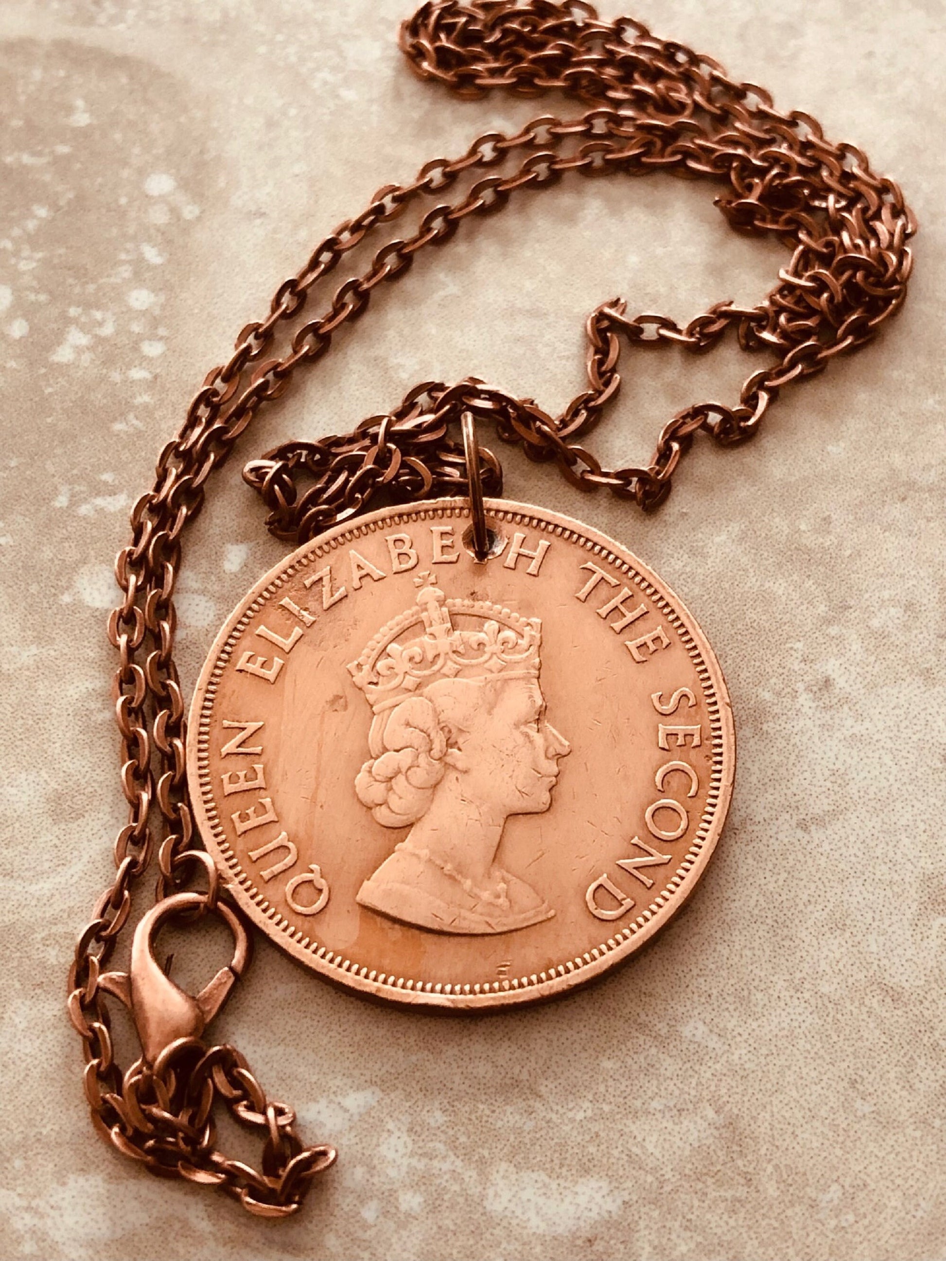 Bailiwick of Jersey Coin Shilling Necklace Pendant Custom Made Vintage and Rare coins - Coin Enthusiast - Fashion Accessory