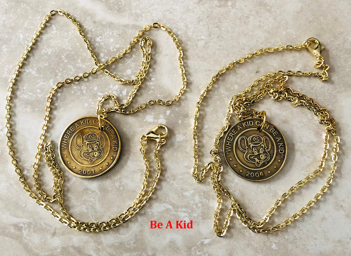 Gamer Tokens Coin Necklace Pendant Good Luck Vintage On Line Video Arcade Custom Made Charm Jewelry World Coin Collector