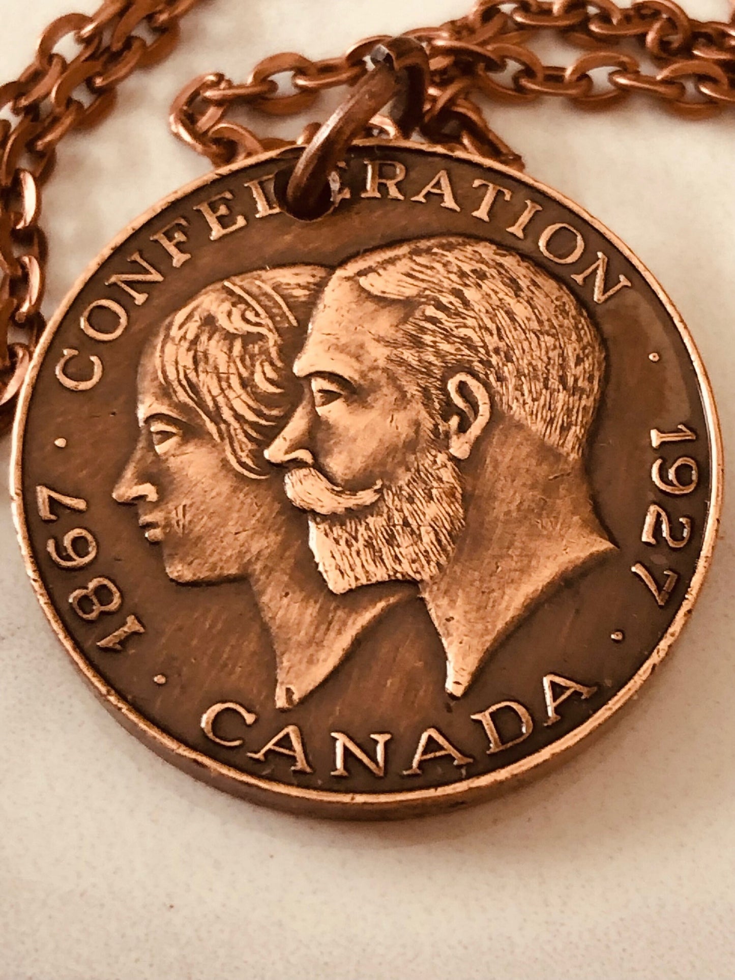 Canada Confederation Coin Pendant 1927 Canadian Necklace Custom Charm Gift For Friend Coin Charm Gift For Him Her Coin Collector World Coins