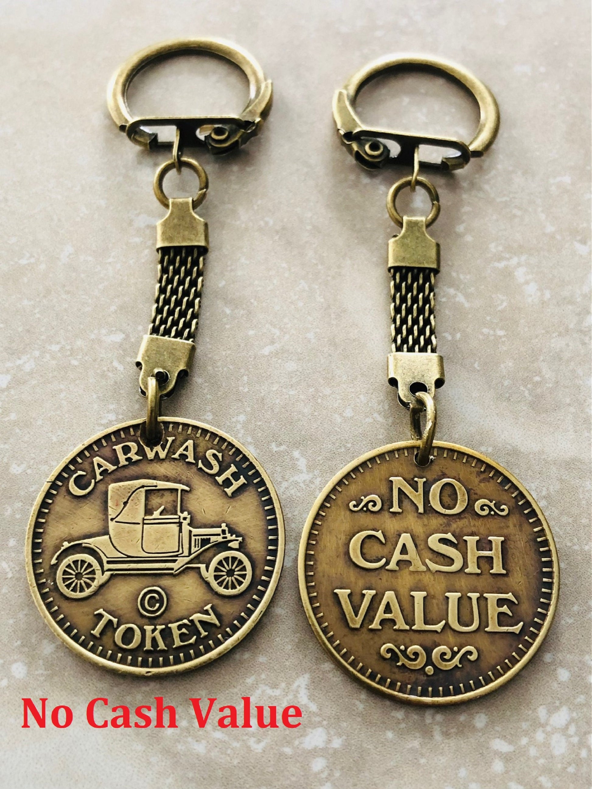 Car Wash Parking Tokens Coin Pendant Necklace Good Luck Vintage Rare Tokens - Coin Enthusiast - Handmade