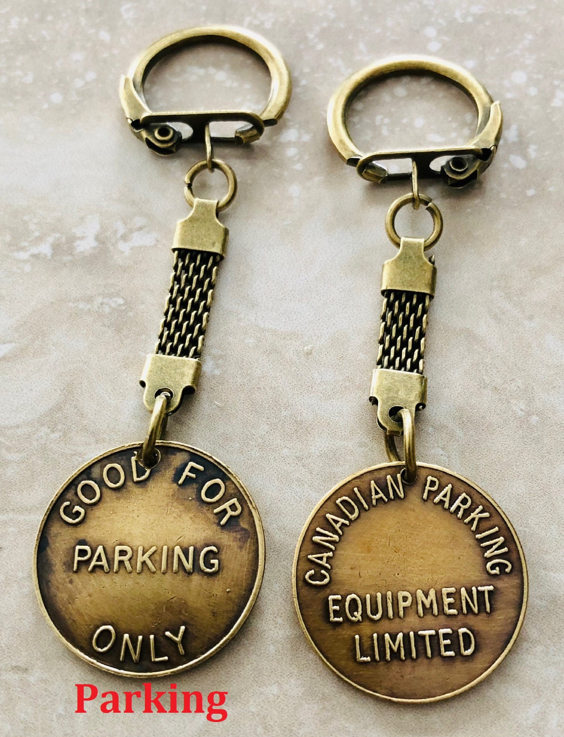 Car Wash Parking Tokens Coin Pendant Necklace Good Luck Vintage Rare Tokens - Coin Enthusiast - Handmade