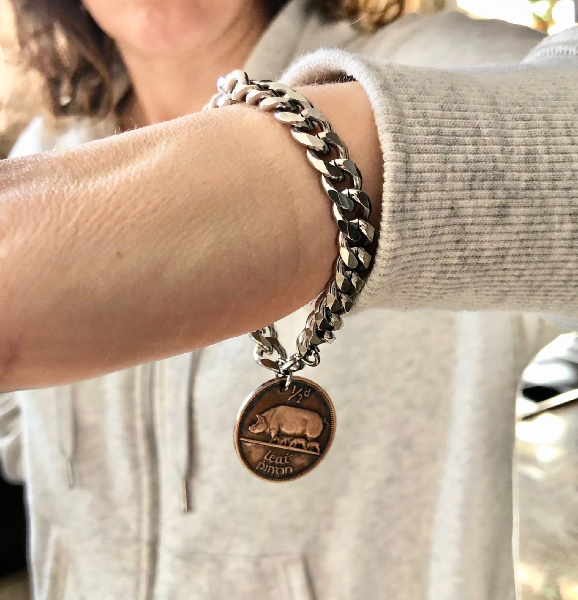 Greece Coin 1 Drachma Bracelet, Greek, Coin Enthusiast, Fashion Accessory, Handmade