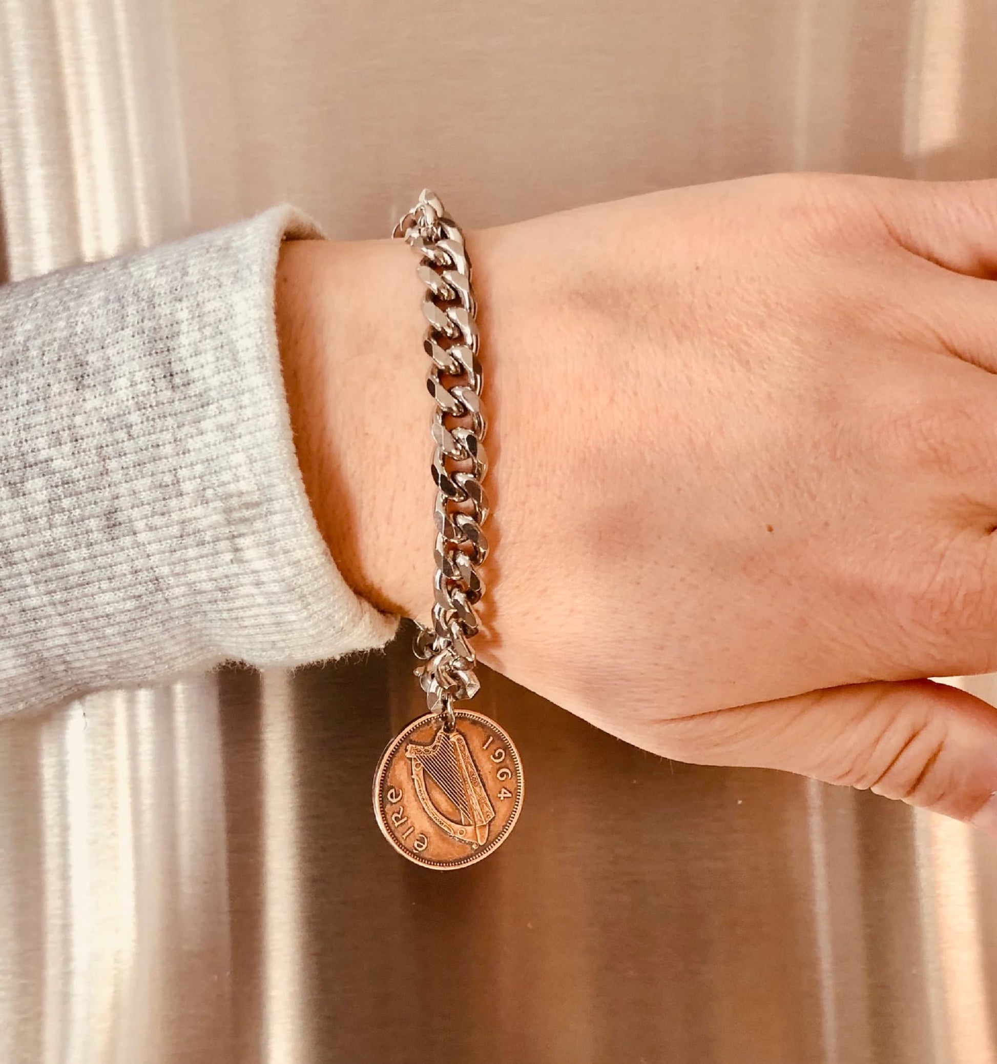 New Zealand Coin Bracelet, 10 Cents Mask, Coin Enthusiast, Rare Find, Custom Made, Fashion Accessory, Handmade