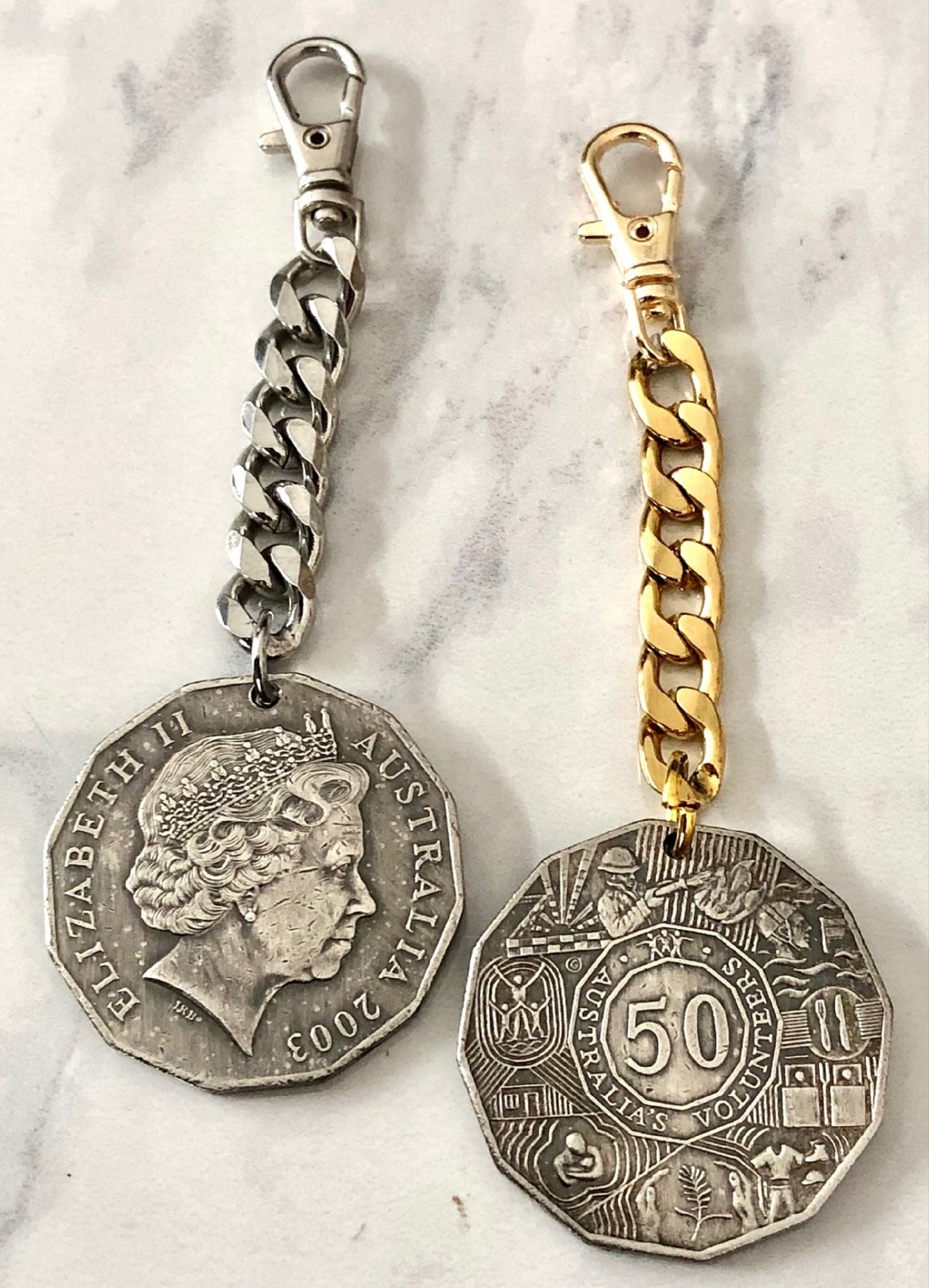 Australia Coin Zipper Pull Australian, Coin Enthusiast, Jacket, Back Pack, Luggage, Tent, Sleeping Bag, Purse, Clutch, Handmade