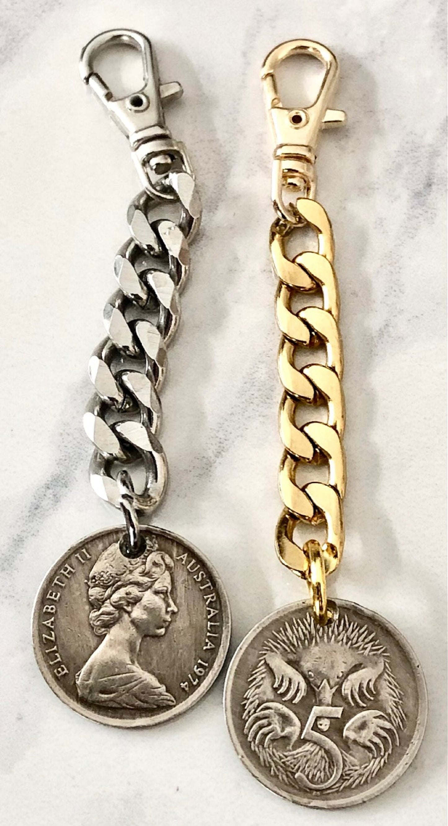 Australia Coin Zipper Pull Australian, Coin Enthusiast, Jacket, Back Pack, Luggage, Tent, Sleeping Bag, Purse, Clutch, Handmade