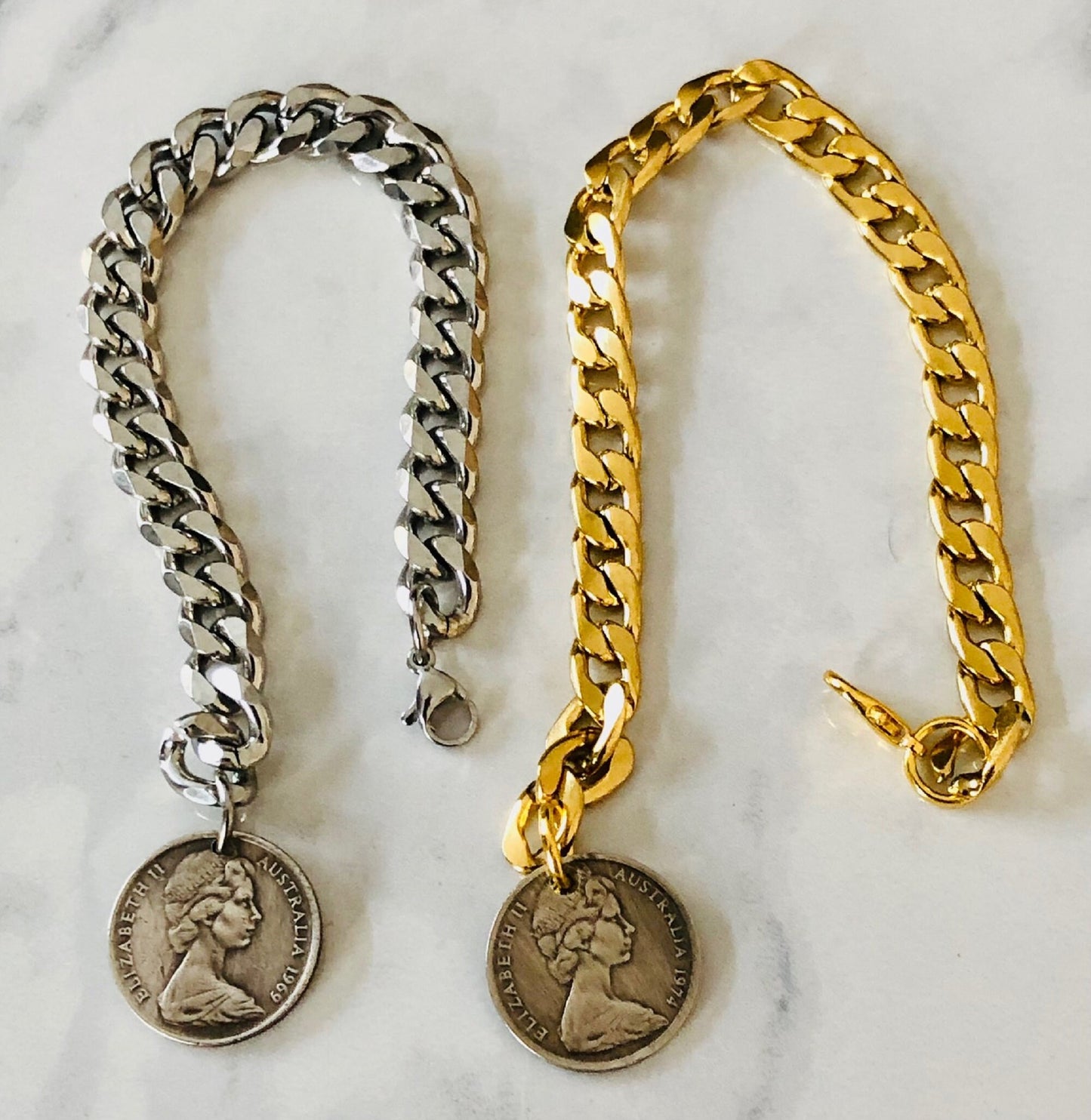 Australia 5 Cents Coin Bracelet Australian Five Cents - Coin Enthusiast Fashion Accessory Handmade