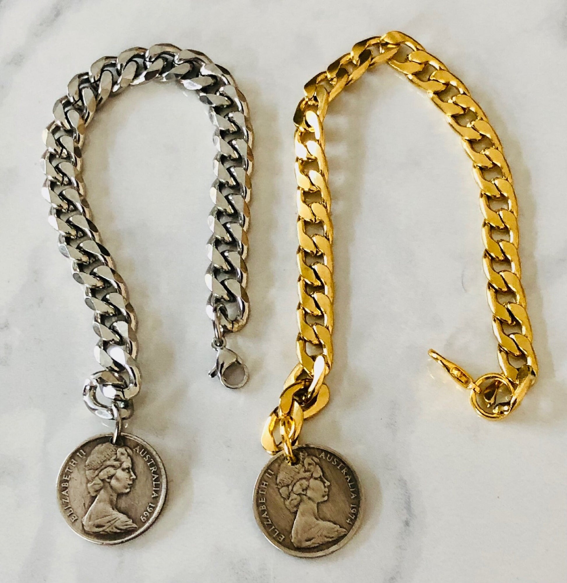 Australia 5 Cents Coin Bracelet Australian Five Cents - Coin Enthusiast Fashion Accessory Handmade