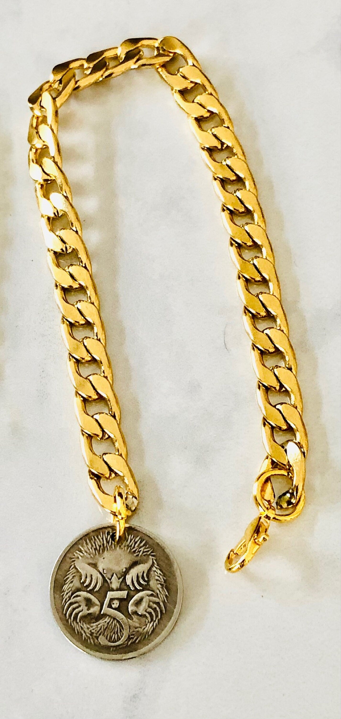 Australia 5 Cents Coin Bracelet Australian Five Cents - Coin Enthusiast Fashion Accessory Handmade