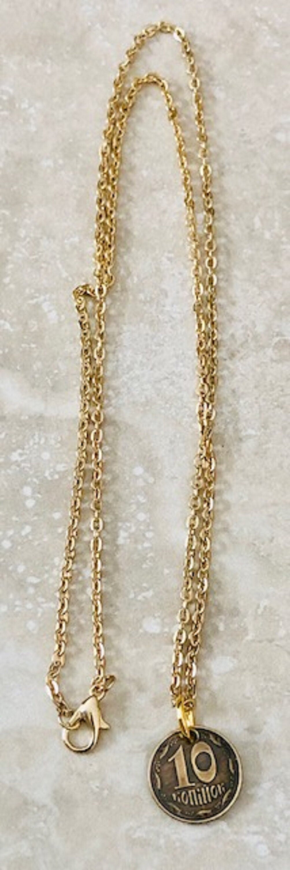 Ukraine Coin Necklace 10 Konihok Ukrainian Coin Pendant Vintage Necklace Custom Made Keychain Rare coins - Coin Enthusiast