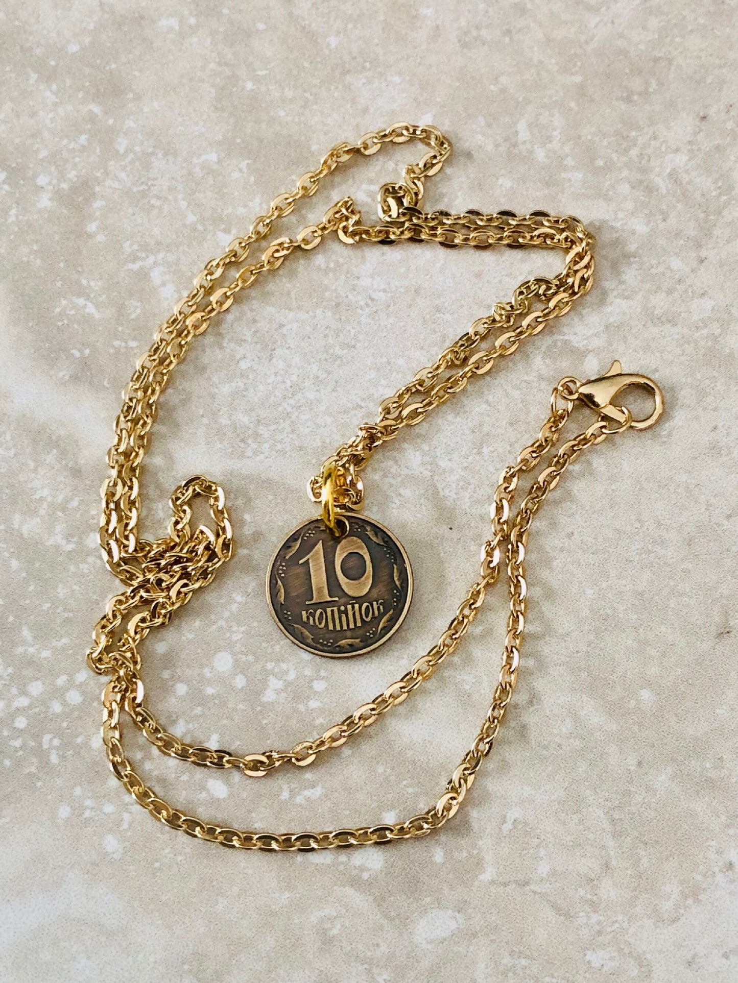Ukraine Coin Necklace 10 Konihok Ukrainian Coin Pendant Vintage Necklace Custom Made Keychain Rare coins - Coin Enthusiast