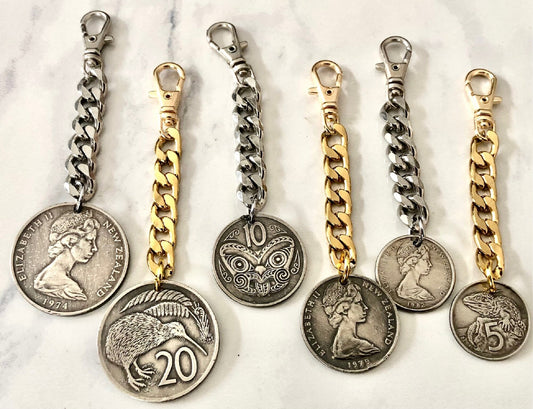 New Zealand Coin Zipper Pull Zealander, Coin Enthusiast, Jacket, Back Pack, Luggage, Tent, Sleeping Bag, Purse, Clutch