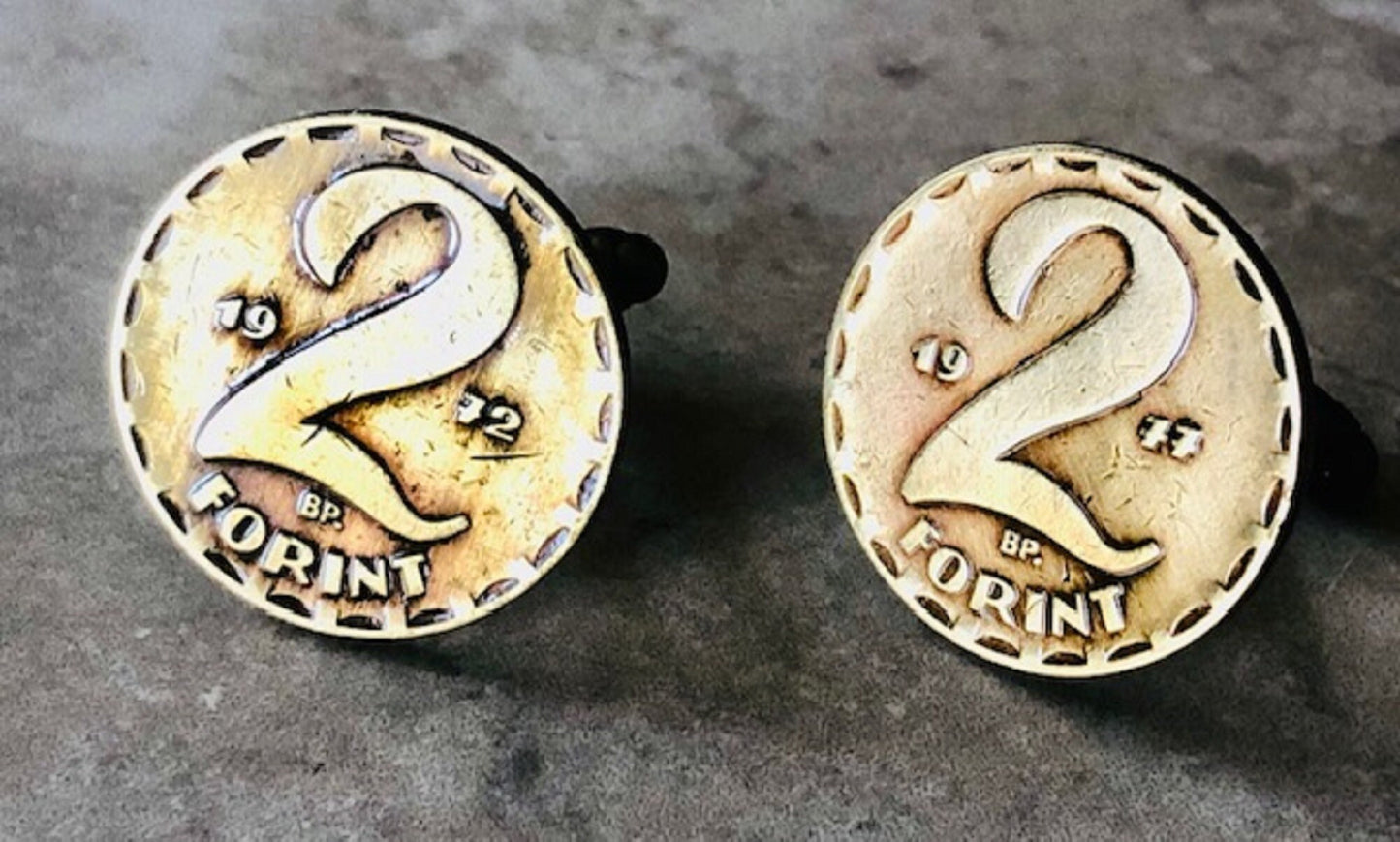 Hungary Coin CuffLink Hungarian 2 Forint MAGYAR NÉPKÖZTÁRSASÁG Vintage Handmade Jewelry Gift Friend Charm For Him Her World Coin Collector