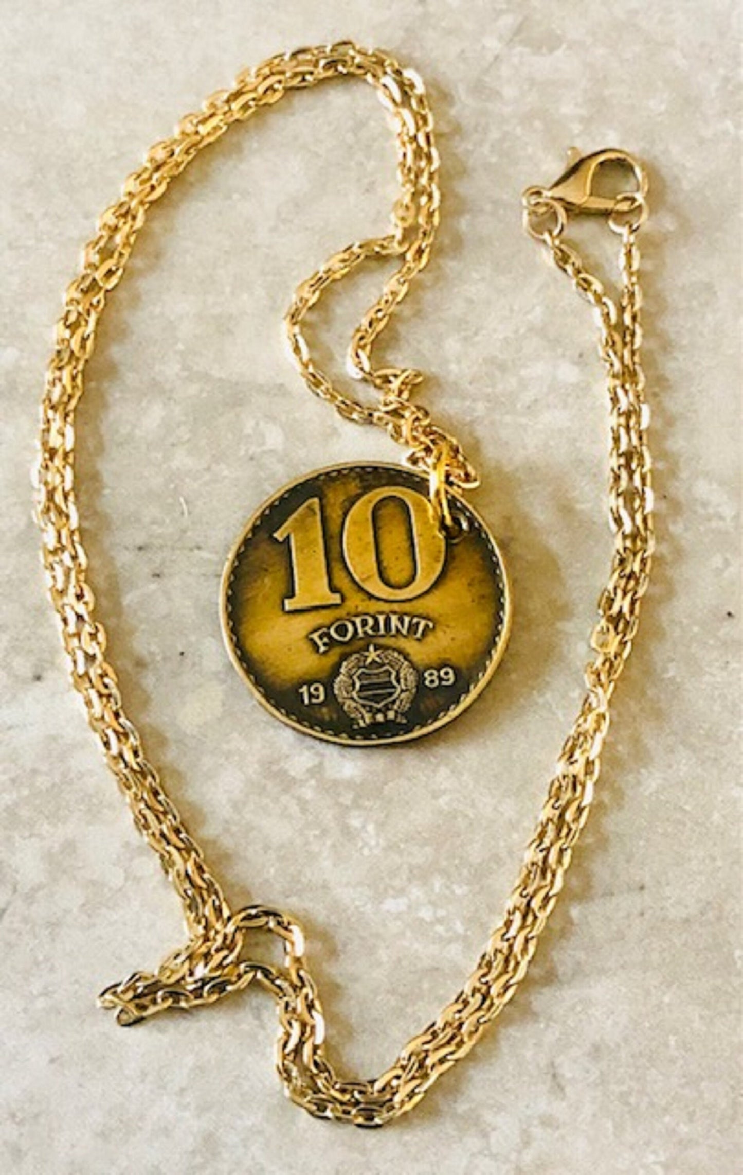 Hungary Coin Pendant Hungarian 10 Forint MAGYAR NÉPKÖZTÁRSASÁG Personal Necklace Jewelry Gift Friend Charm For Him Her World Coin Collector